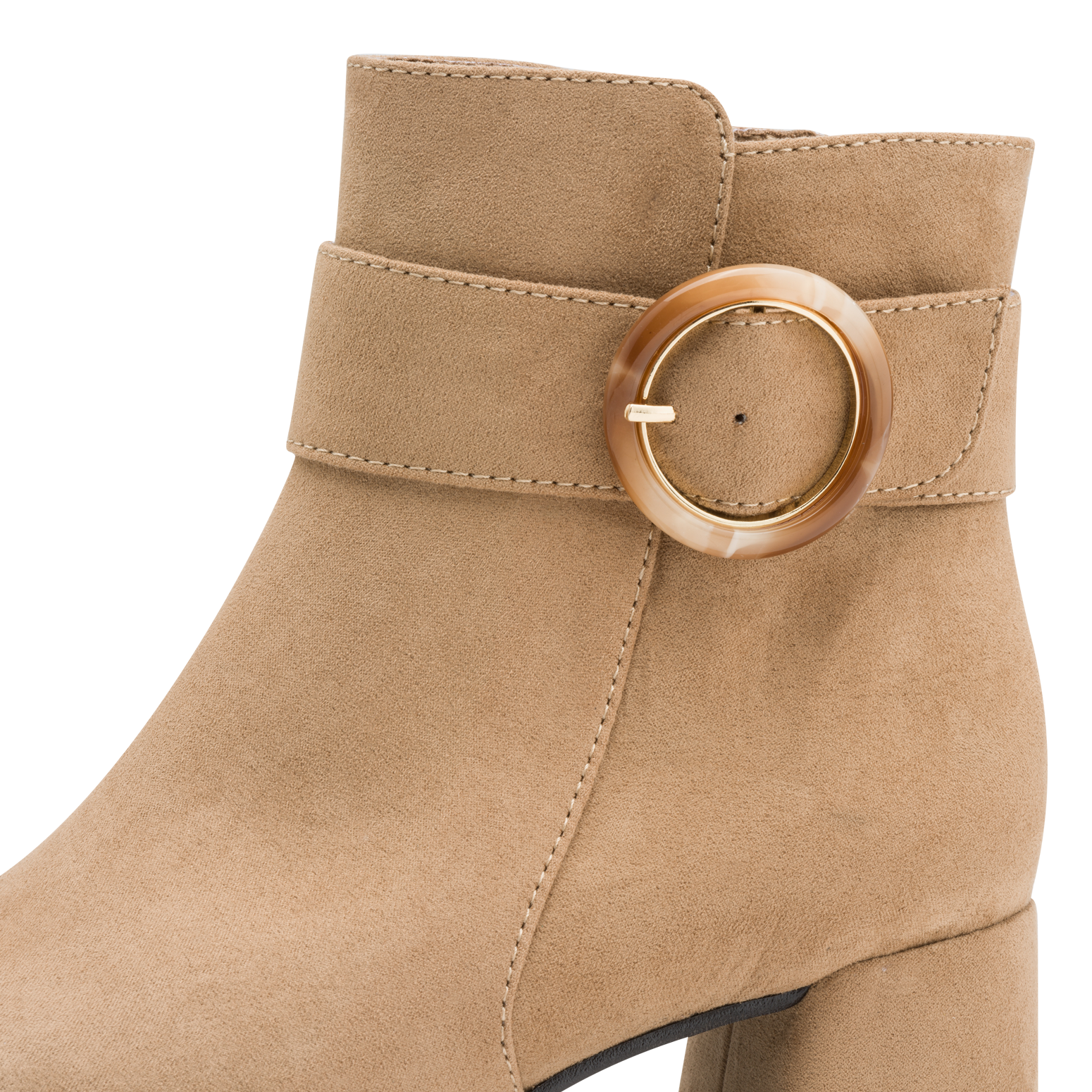 MARCO TOZZI Stiefelette, Blockabsatz, Abendschuh, Festtagsschuh mit Zierschnalle