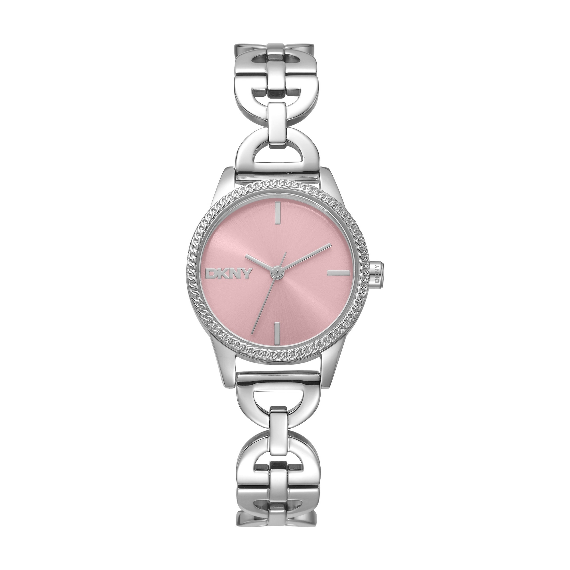 DKNY Quarzuhr »Open Link Watch« Armbanduhr, Damenuhr, Edelstahlarmband, analog