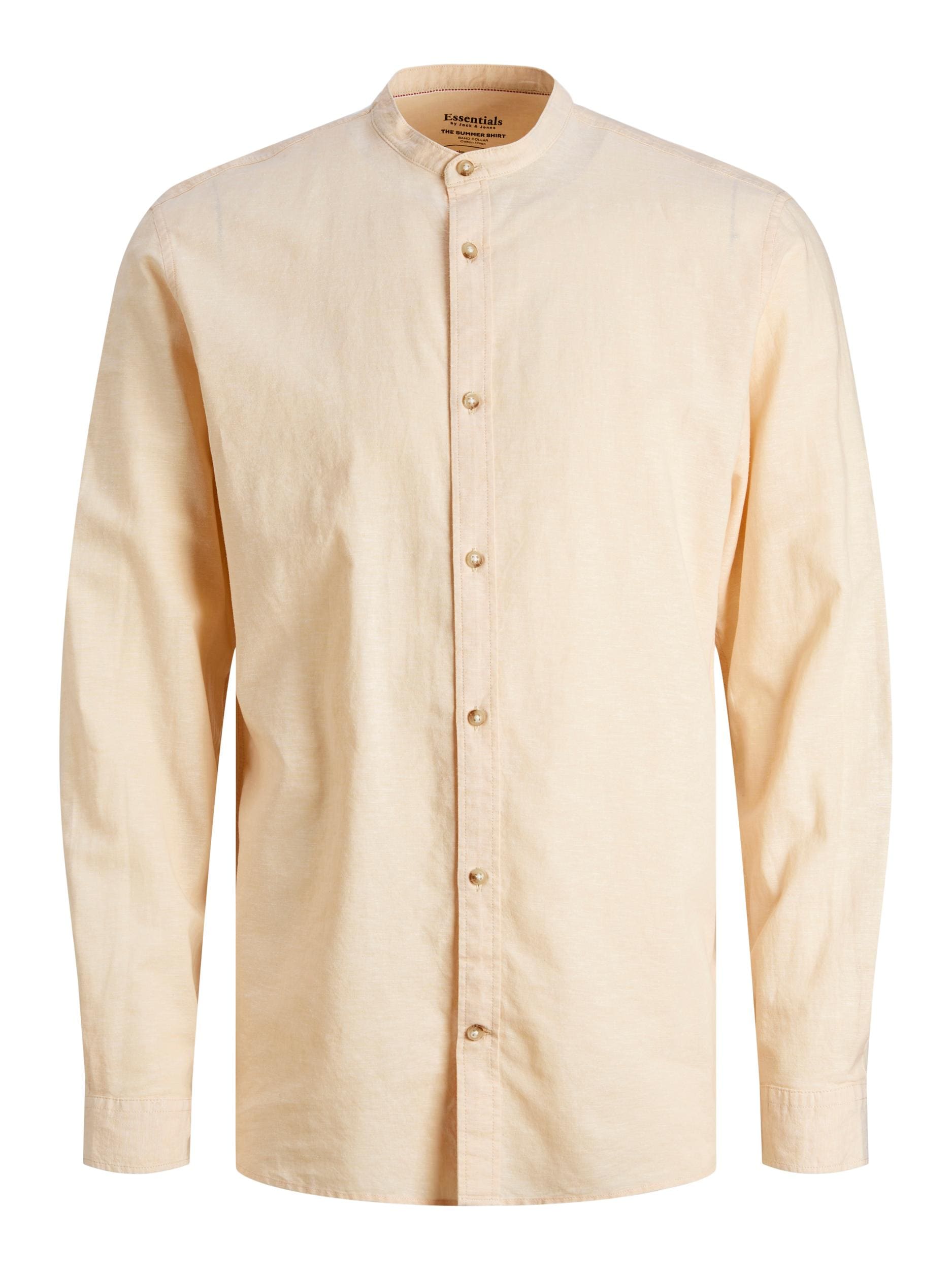 Jack & Jones Langarmhemd »JJESUMMER BAND LINEN BLEND SHIRT LS SN«