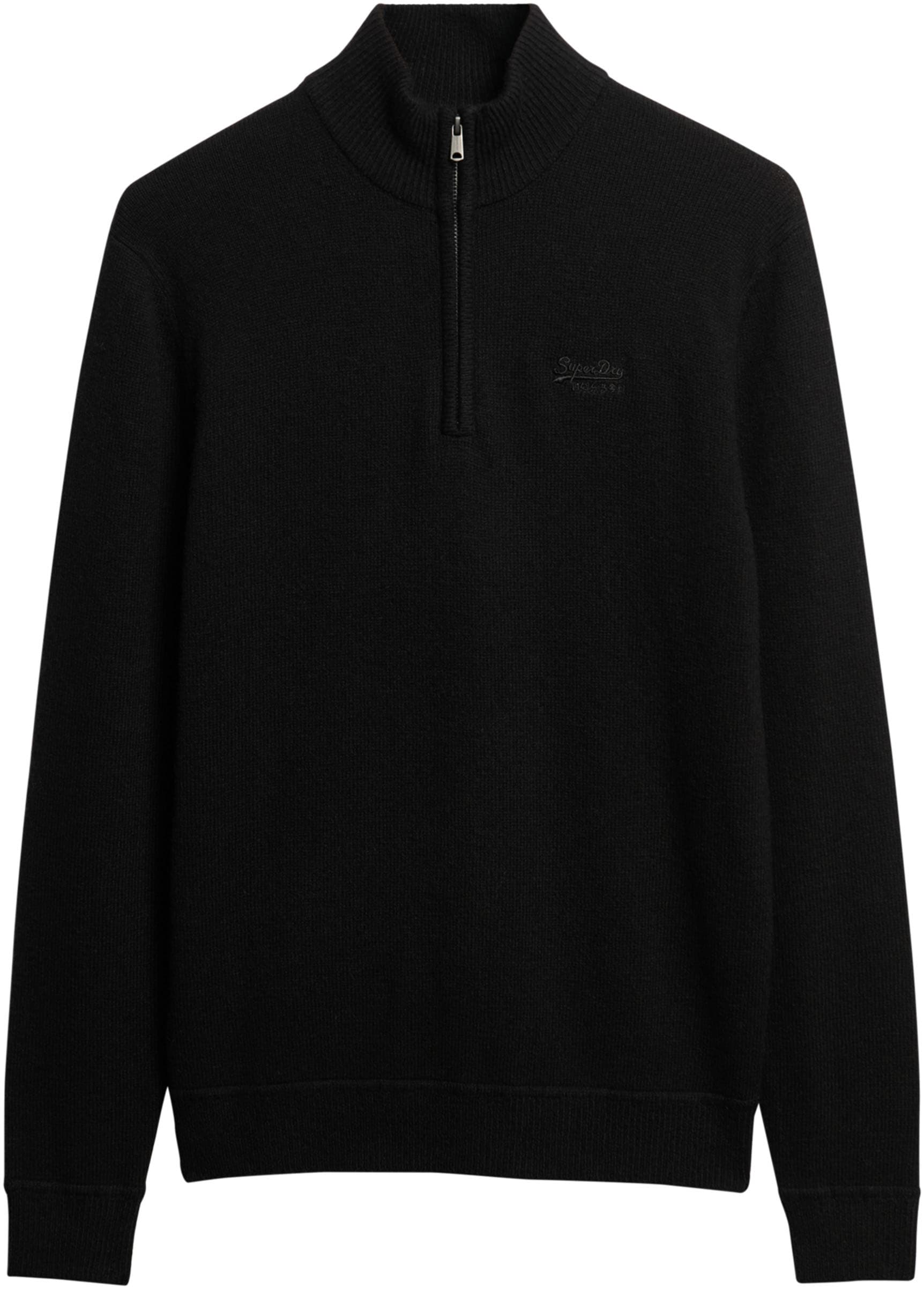 Superdry Strickpullover »ESSENTIAL EMB KNIT HALF ZIP«