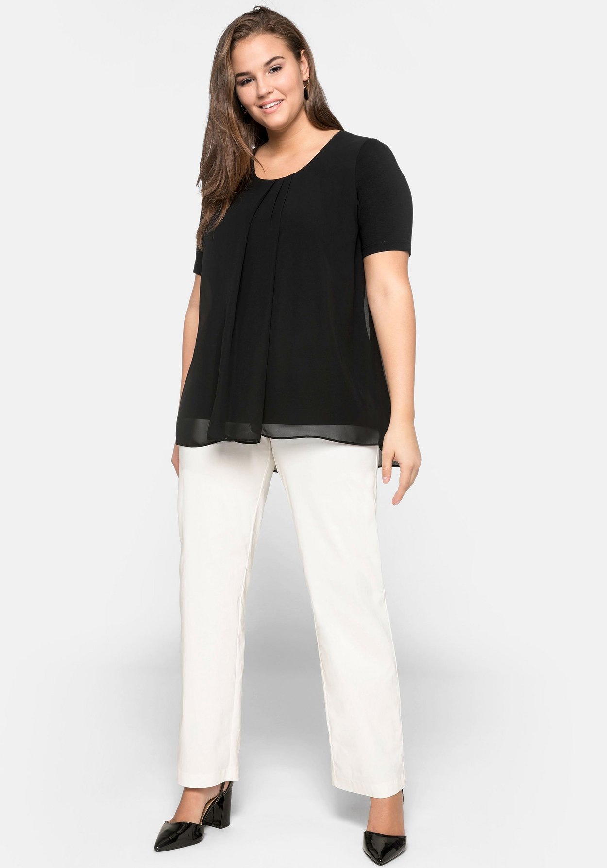 Sheego Blusenshirt »Blusenshirt im Lagenlook«