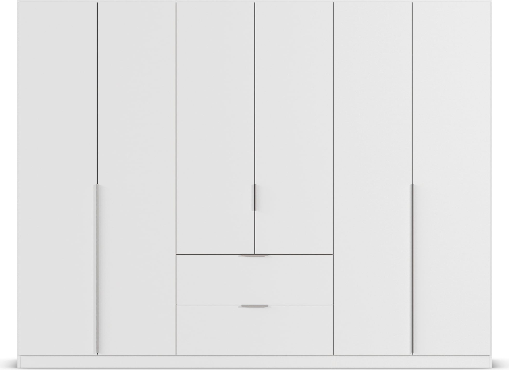 OTTO home Drehtürenschrank »Kleiderschrank Schrank Garderobe AGORDO mit Dekor- oder Hochglanzfront« in zwei Griff-Farben, Breite 271 cm,  mit Außenschubkästen, Serie in 7 Breiten und 2 Höhen MADE IN GERMANY