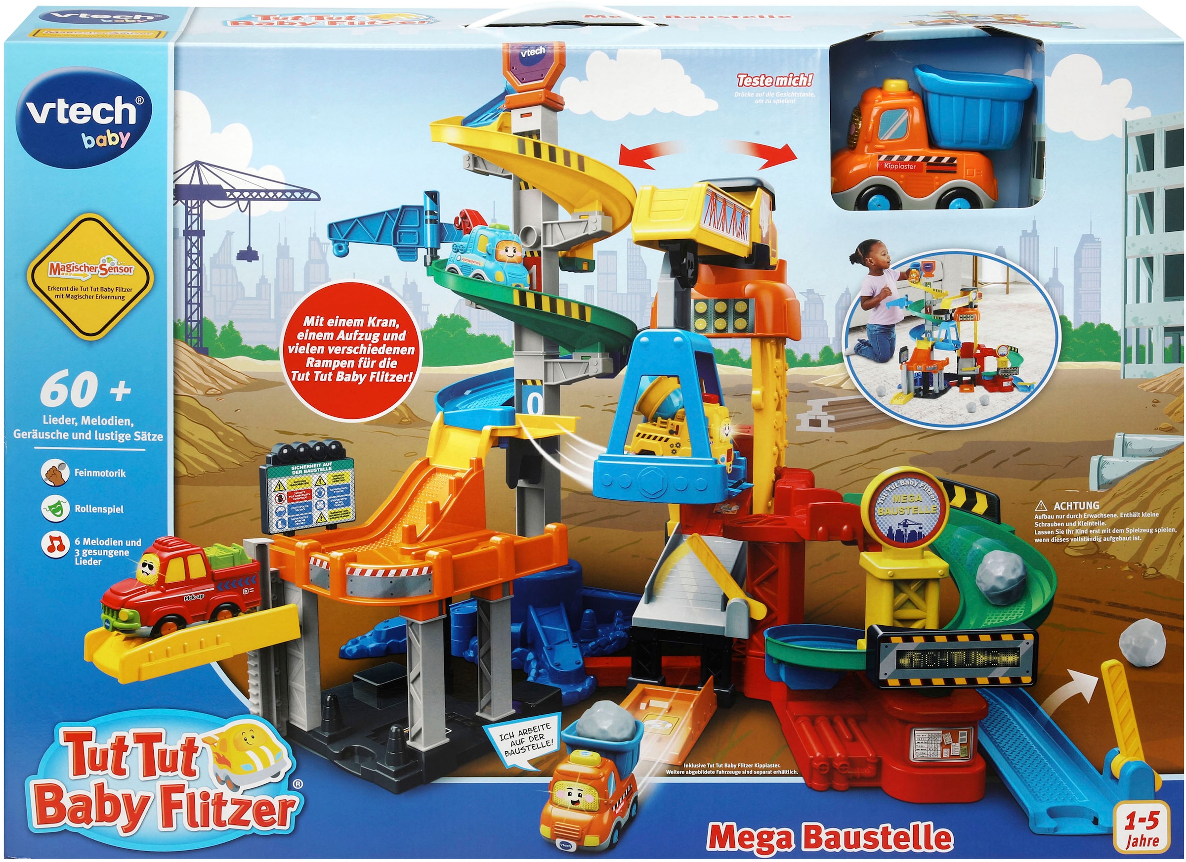 Vtech® Spielwelt »Tut Tut Baby Flitzer, Mega Baustelle«, mit Sound