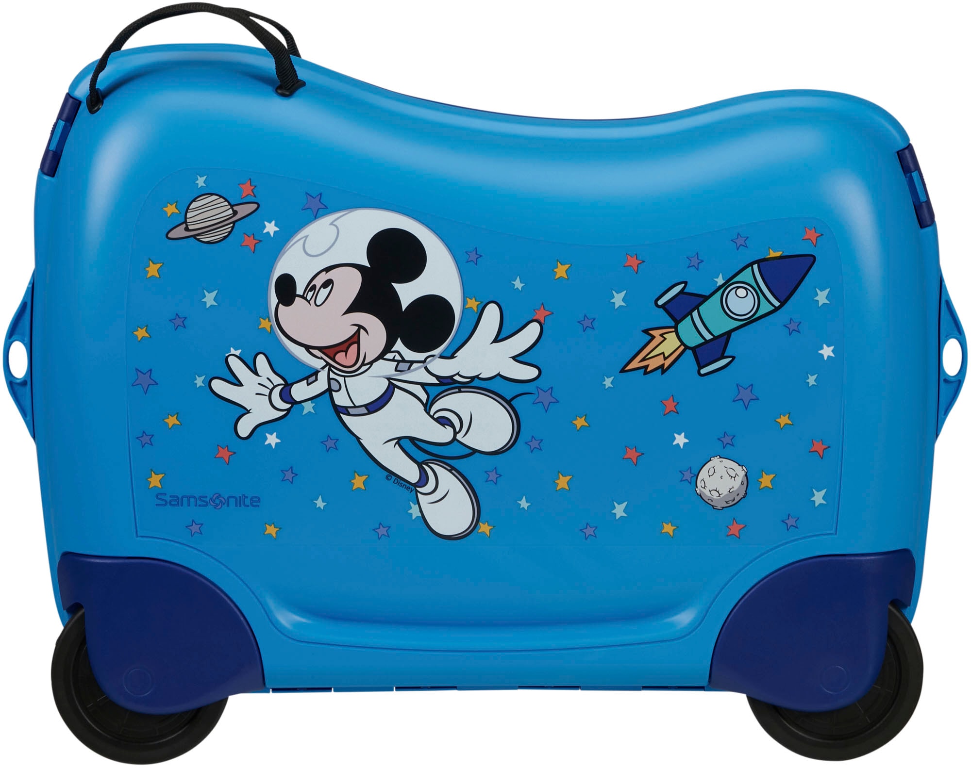 Samsonite Kinderkoffer »Dream2Go Ride-on Trolley, Disney Mickey Stars«, 4 Rollen, zum sitzen und ziehen