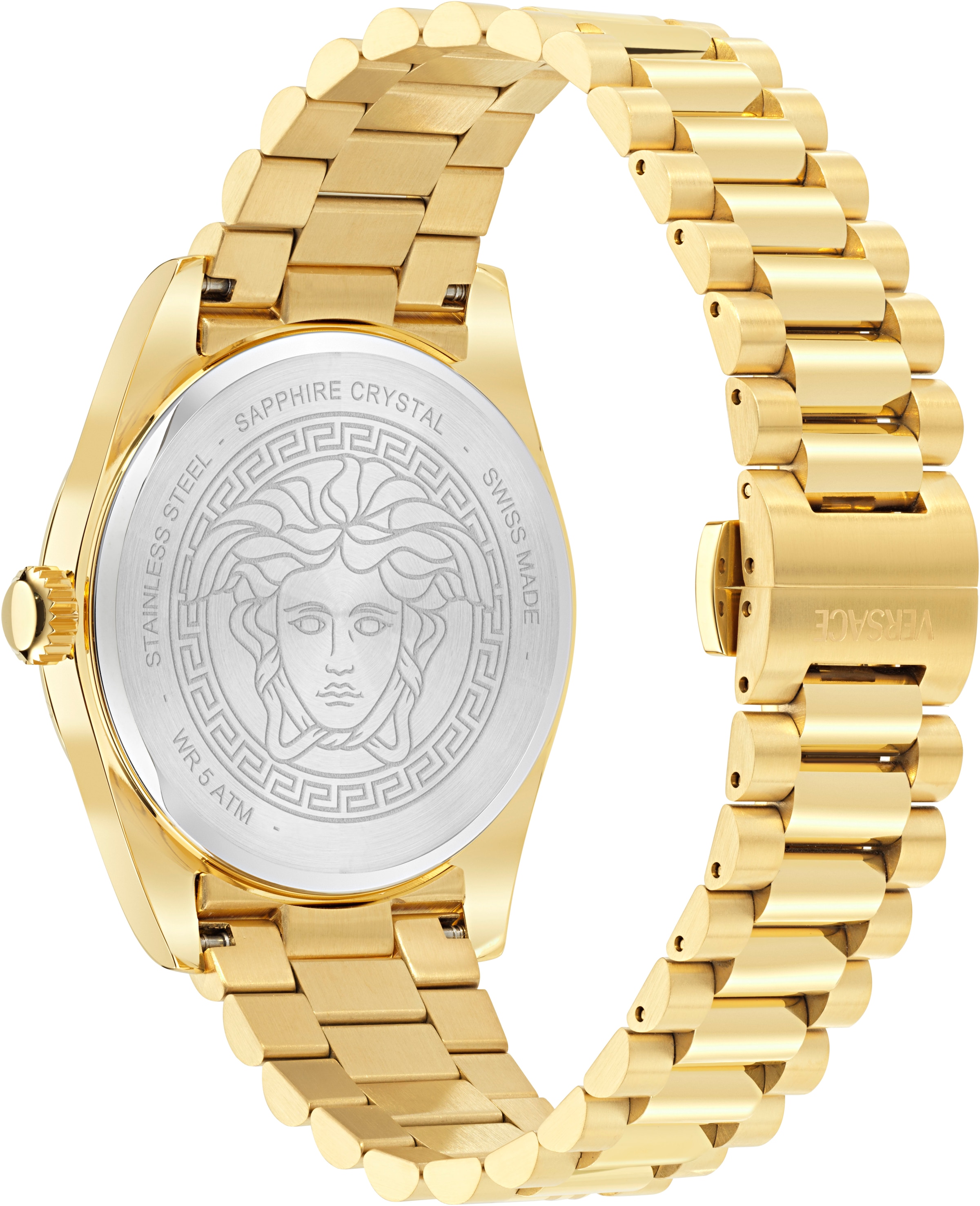 Versace Quarzuhr »MILLENYIUM GENT« Armbanduhr, Herrenuhr, Swiss Made, Edelstahlarmband, analog, Datum