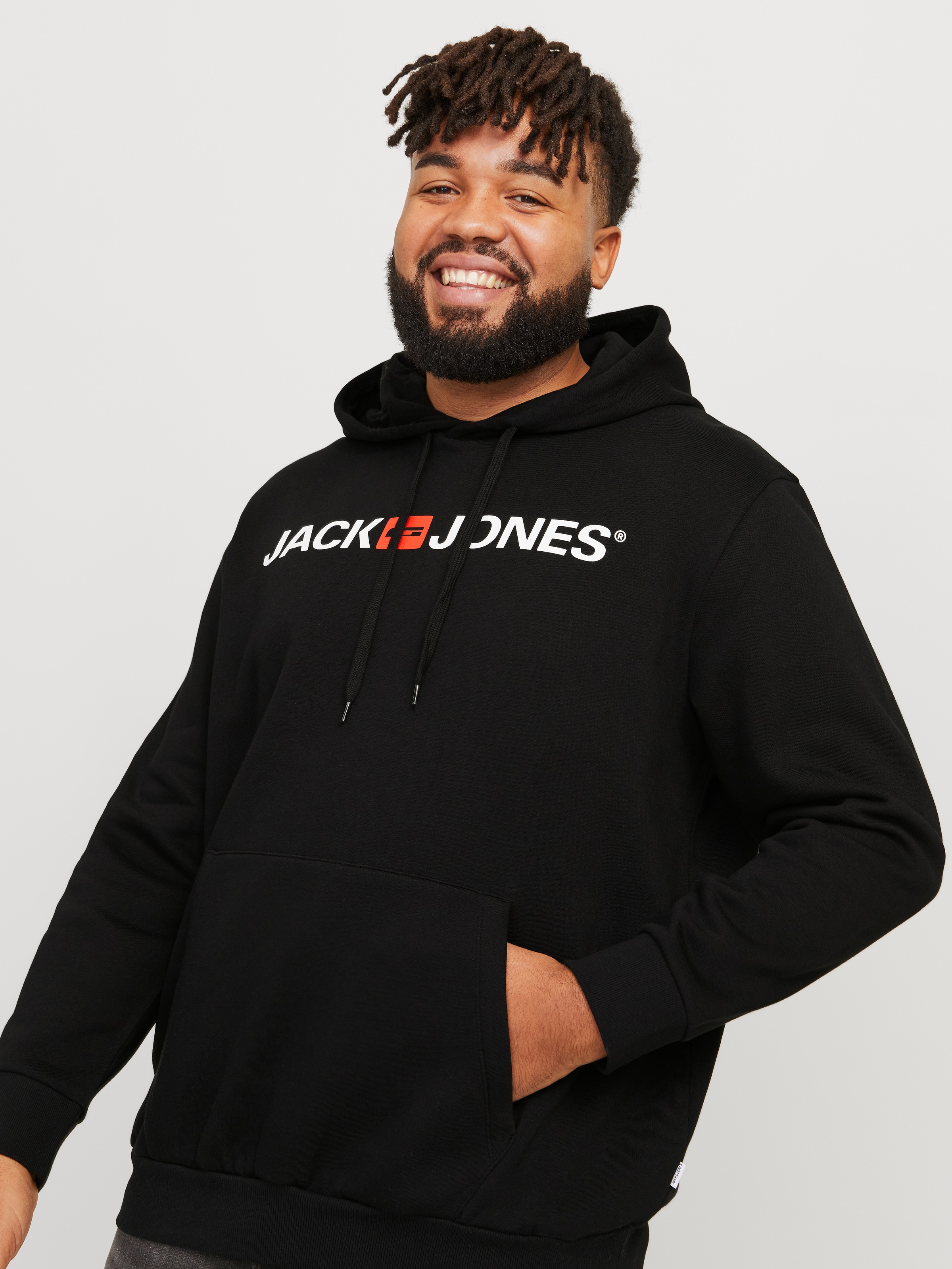 Jack & Jones PlusSize Kapuzensweatshirt »JJECORP OLD LOGO SWEAT HOOD NOOS PLS«, mit Logo Print