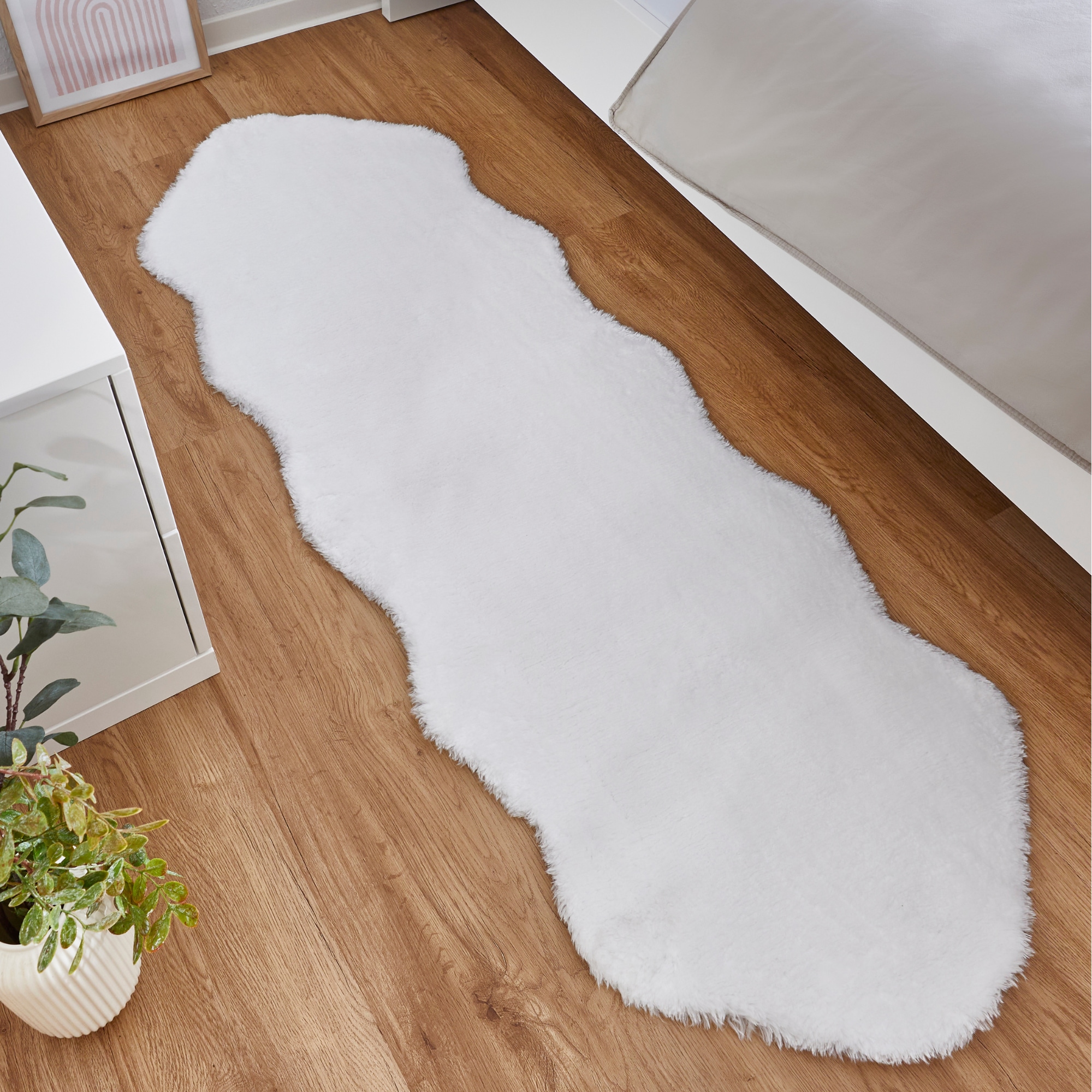 Andiamo Fellteppich »Lamm Fellimitat«, fellförmig, 20 mm Höhe, Kunstfell, besonders weich durch Microfaser, Kudenliebling