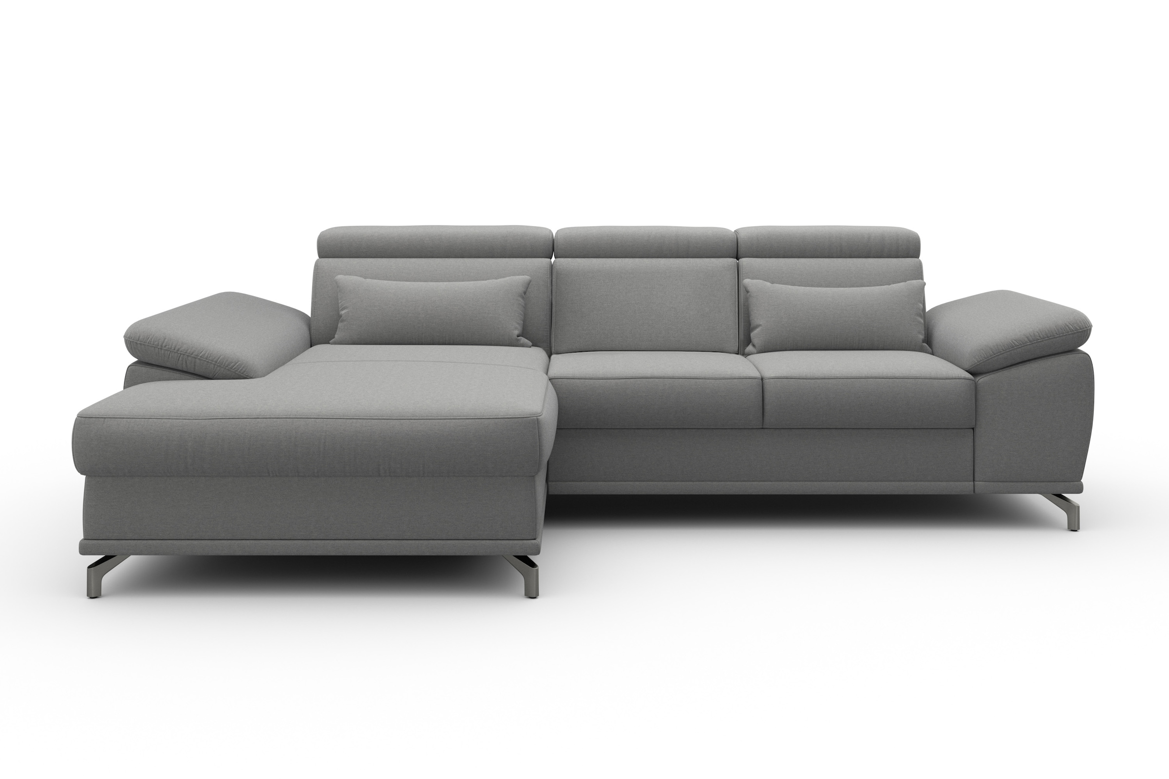 sit&more Ecksofa "Cabrio L-Form, B: 295 cm, mit Sitztiefen-, Arm- & Kopfteilverstellung" 2 Nierenkissen, Federkern, optional Schlaffunktion und Stauraum