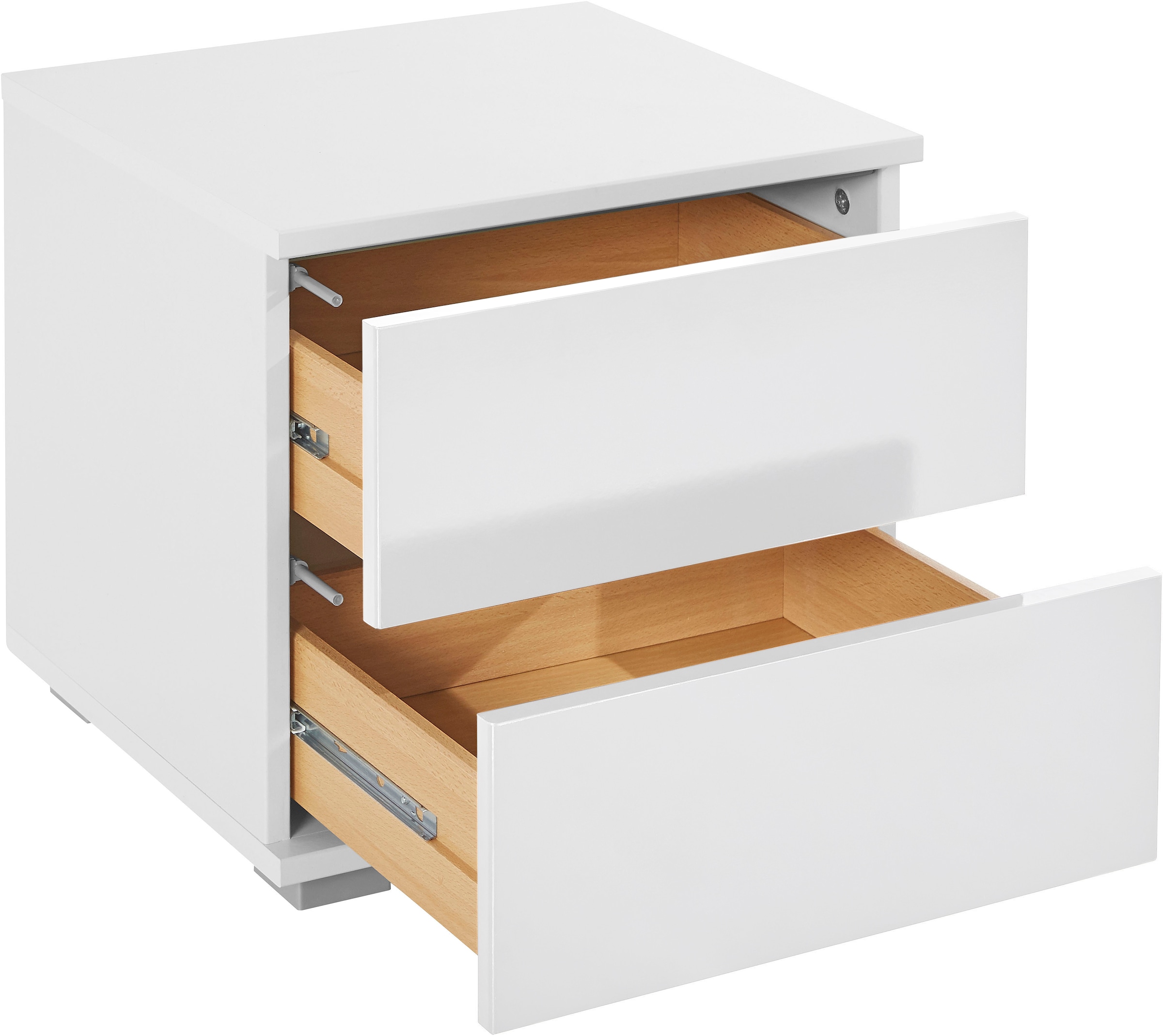 priess Nachtkommode mit LED-Beleuchtung und Push-to-open