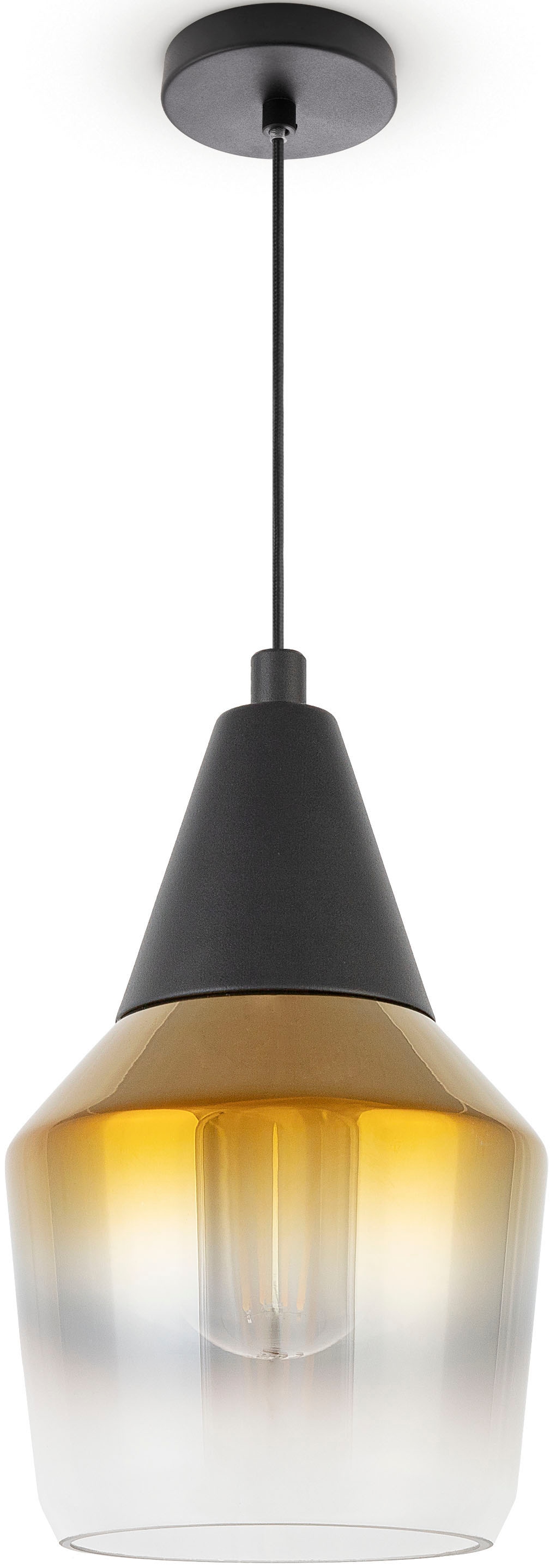 Paco Home Pendelleuchte »DIANA«, Esstisch Deckenlampe Glas Lampenschirm Modern Vintage Industrial E27