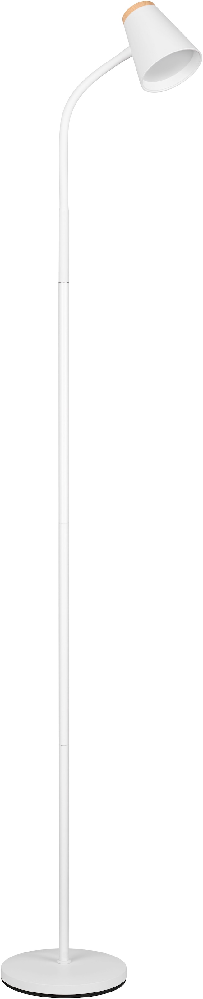 REALITY Leuchten LED Stehlampe »PONGO, LED Stehleuchte mit ON/OFF Kippschalter am Lampenschirm, 3000K« LED-Board 1 Stk. Warmweiß verstellbarer Leuchtenkopf, Höhe 145 cm, Stehlampe Leselicht 500 Lumen