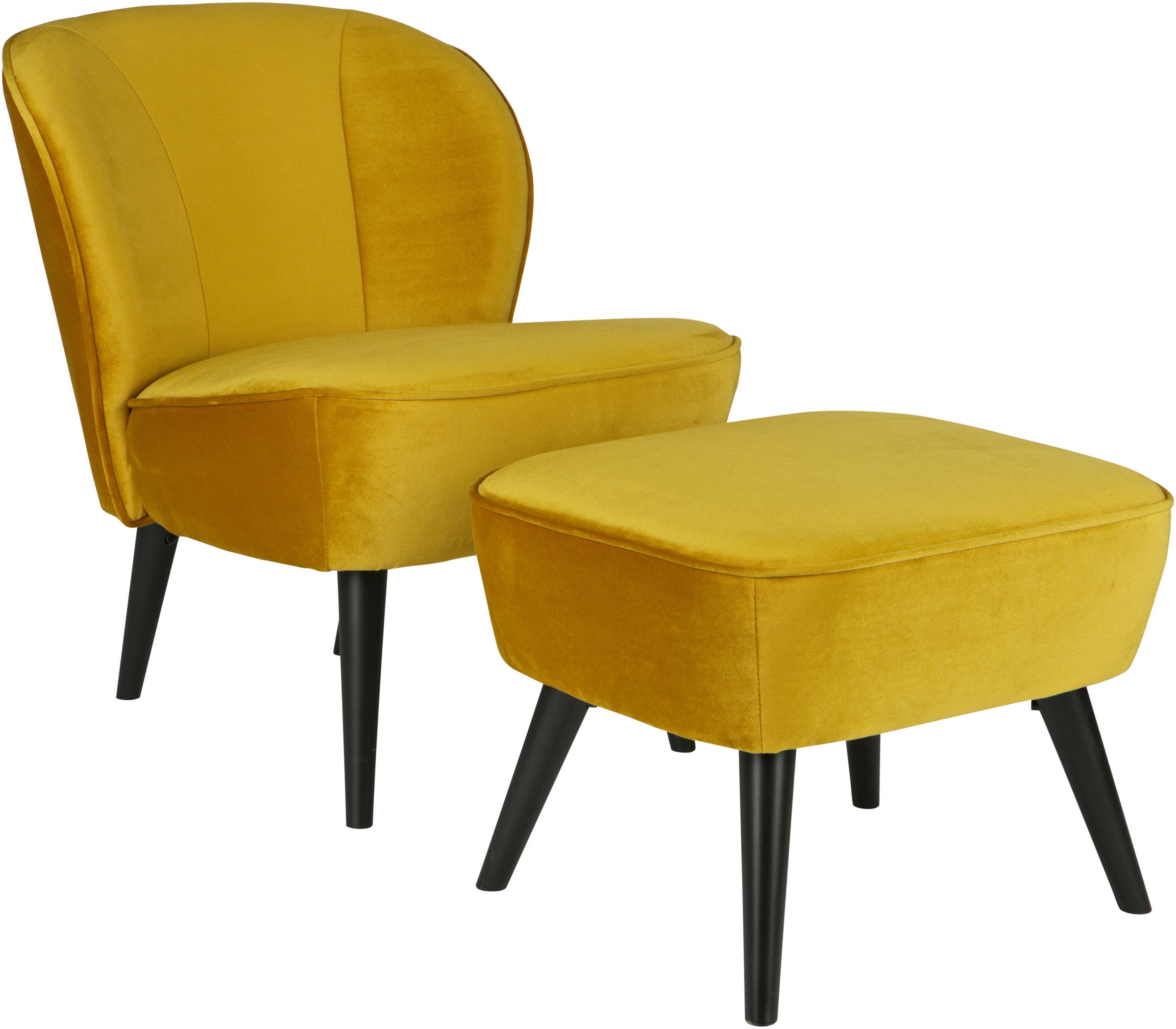 WOOOD Sessel »Sara«, weich gepolstert, 4-Fuß Gestell, H 71 cm x B 59 cm