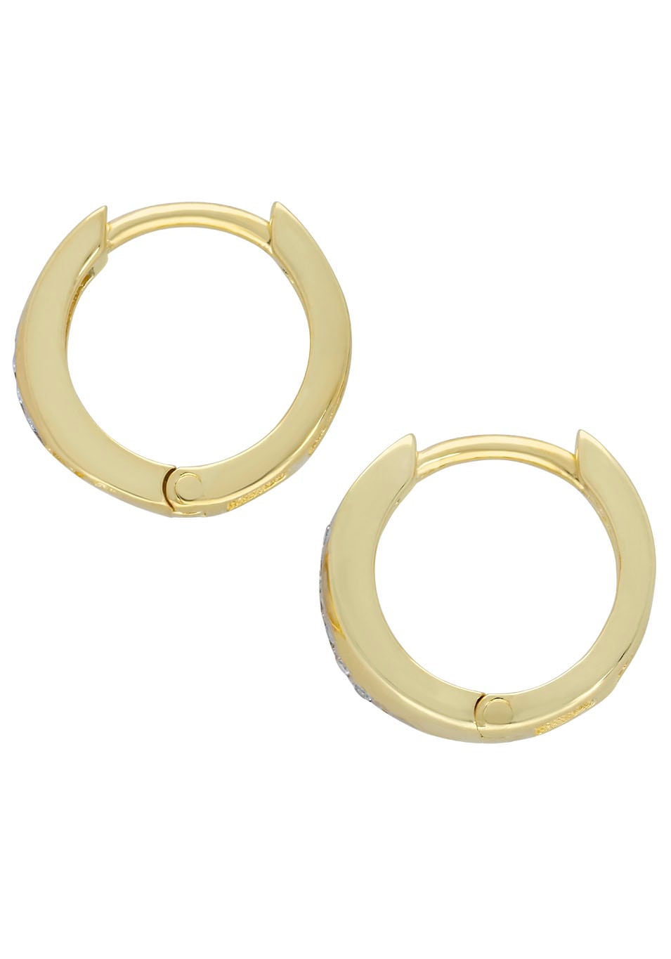 Firetti Paar Creolen »Schmuck Geschenk Gold 333 Ohrschmuck Gold bicolor glitzernd« mit Zirkonia (synth.)