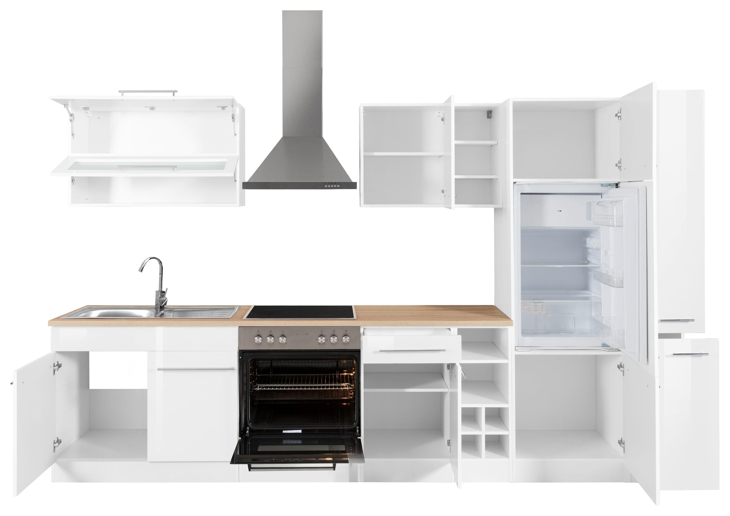 HELD MÖBEL Küchenzeile »Eton«, mit E-Geräten, Breite 330 cm auf Rechnung  kaufen