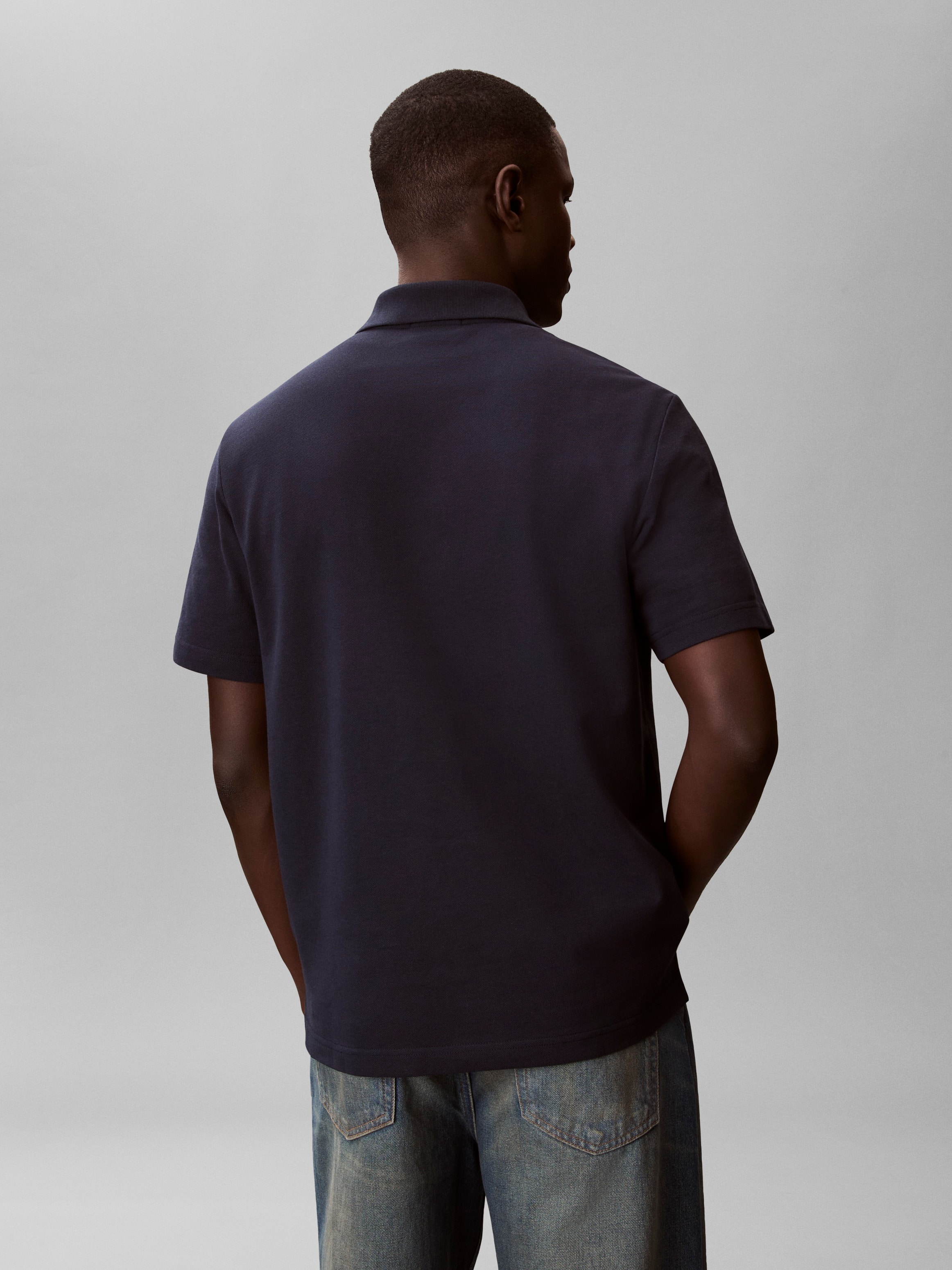 Calvin Klein Jeans Poloshirt »EASY MONOLOGO CASUAL PIQUE« Regular fit mit Polokragen