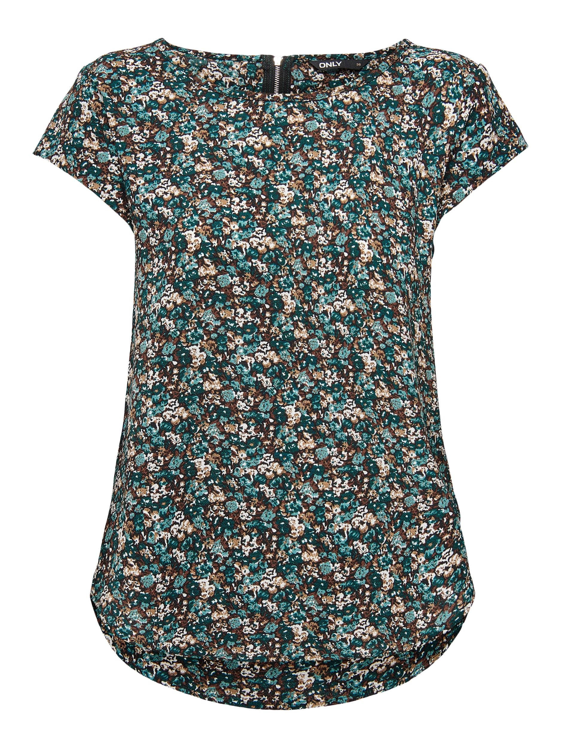 ONLY Shirtbluse »ONLVIC S/S AOP TOP NOOS PTM«, mit Allover Druck