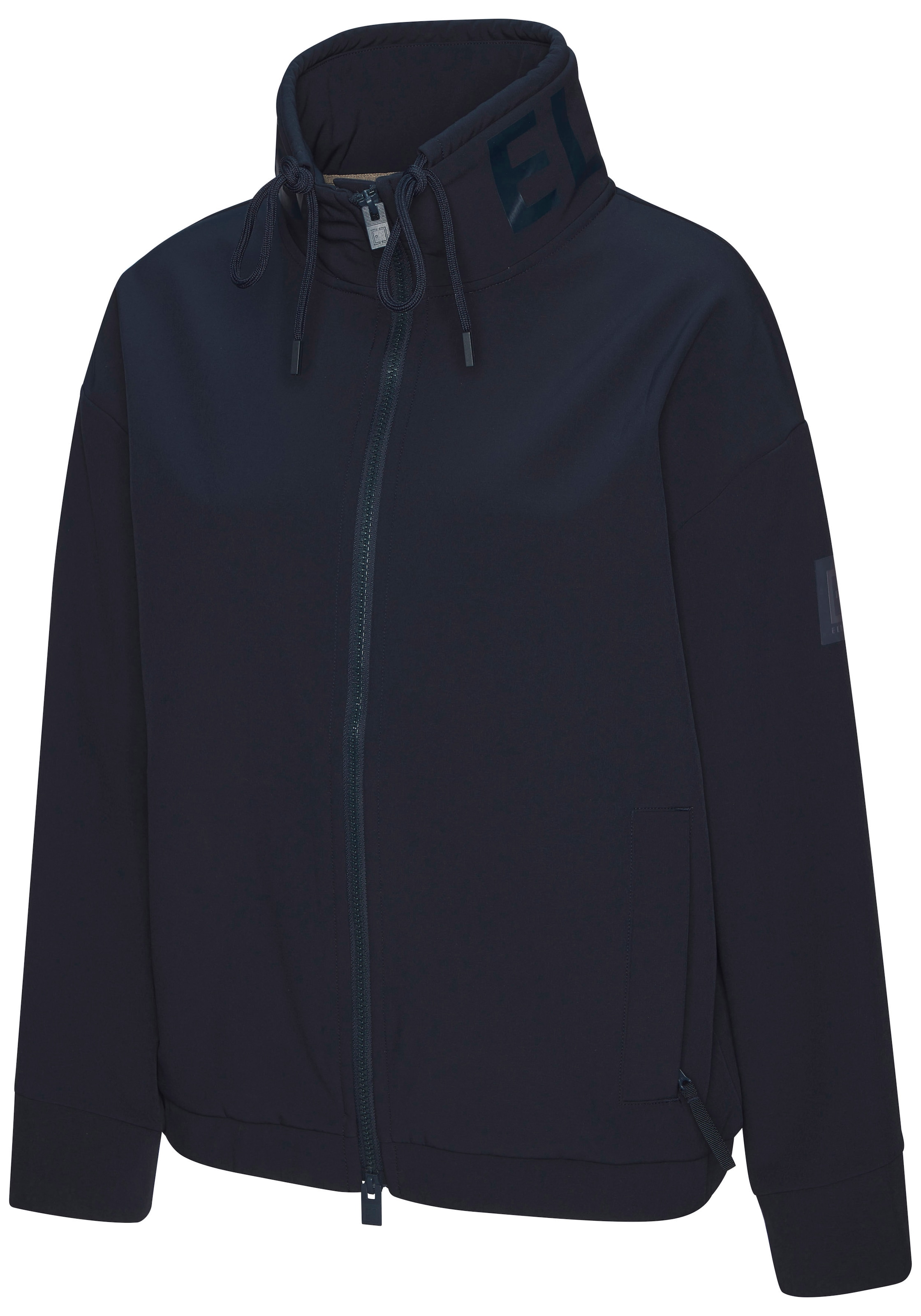 Elbsand Softshelljacke mit hohem, verstellbaren Kragen