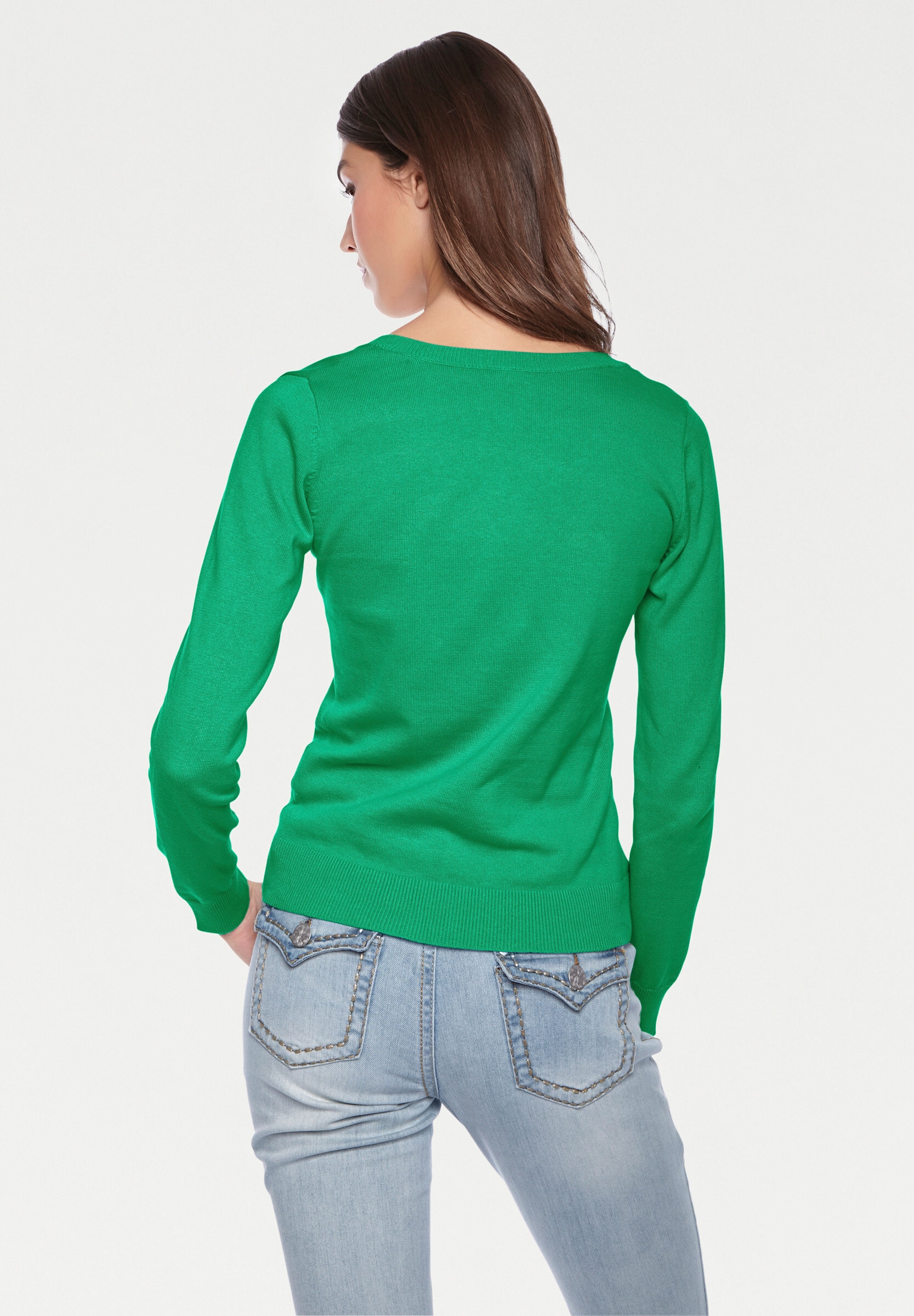 heine Strickpullover »Rundhals-Pullover Rundhalspullover aus Feinstrick«