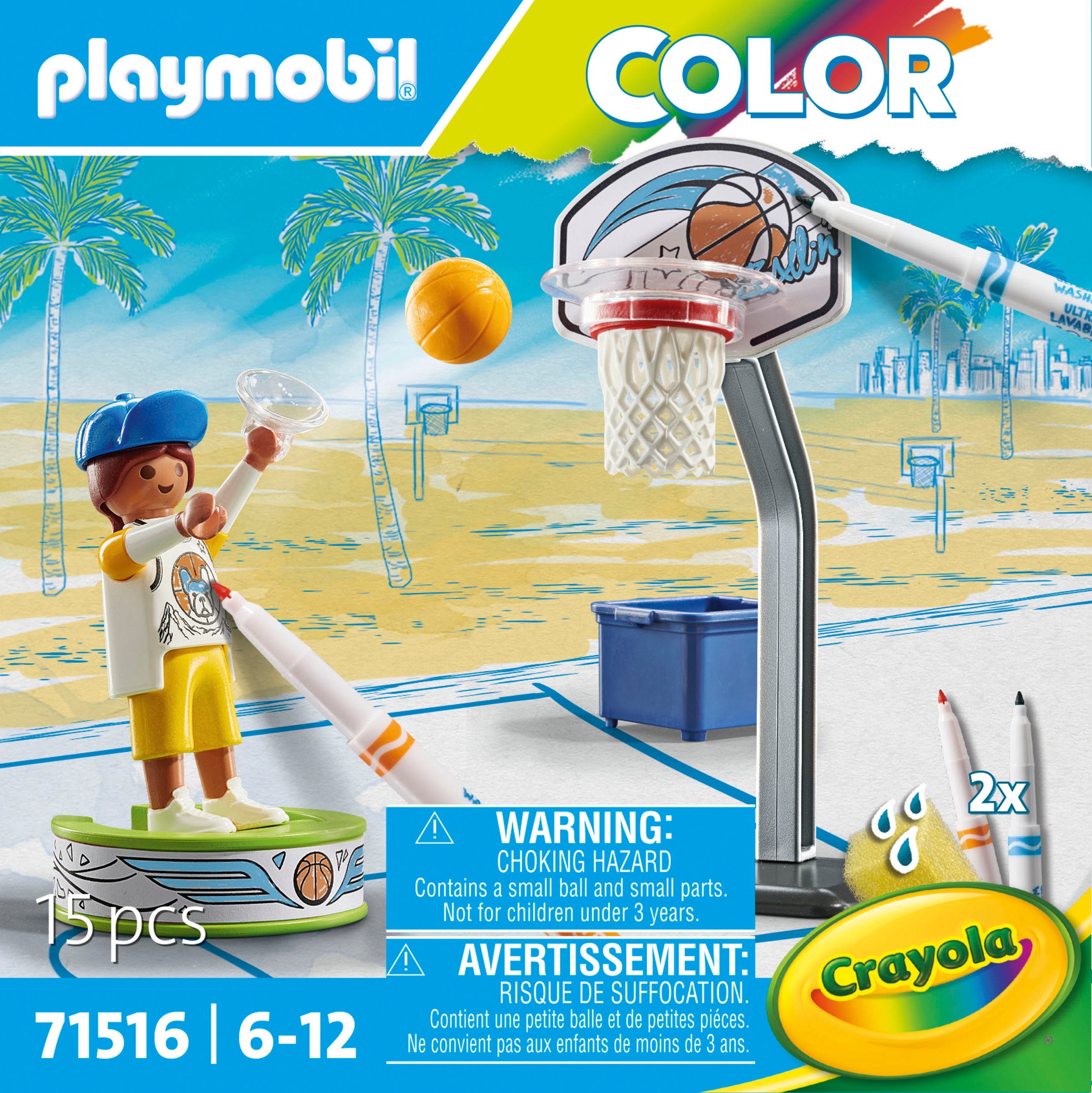 Playmobil® Konstruktions-Spielset »Skater mit Basketball (71516), Color«, (15 St.), Made in Europe