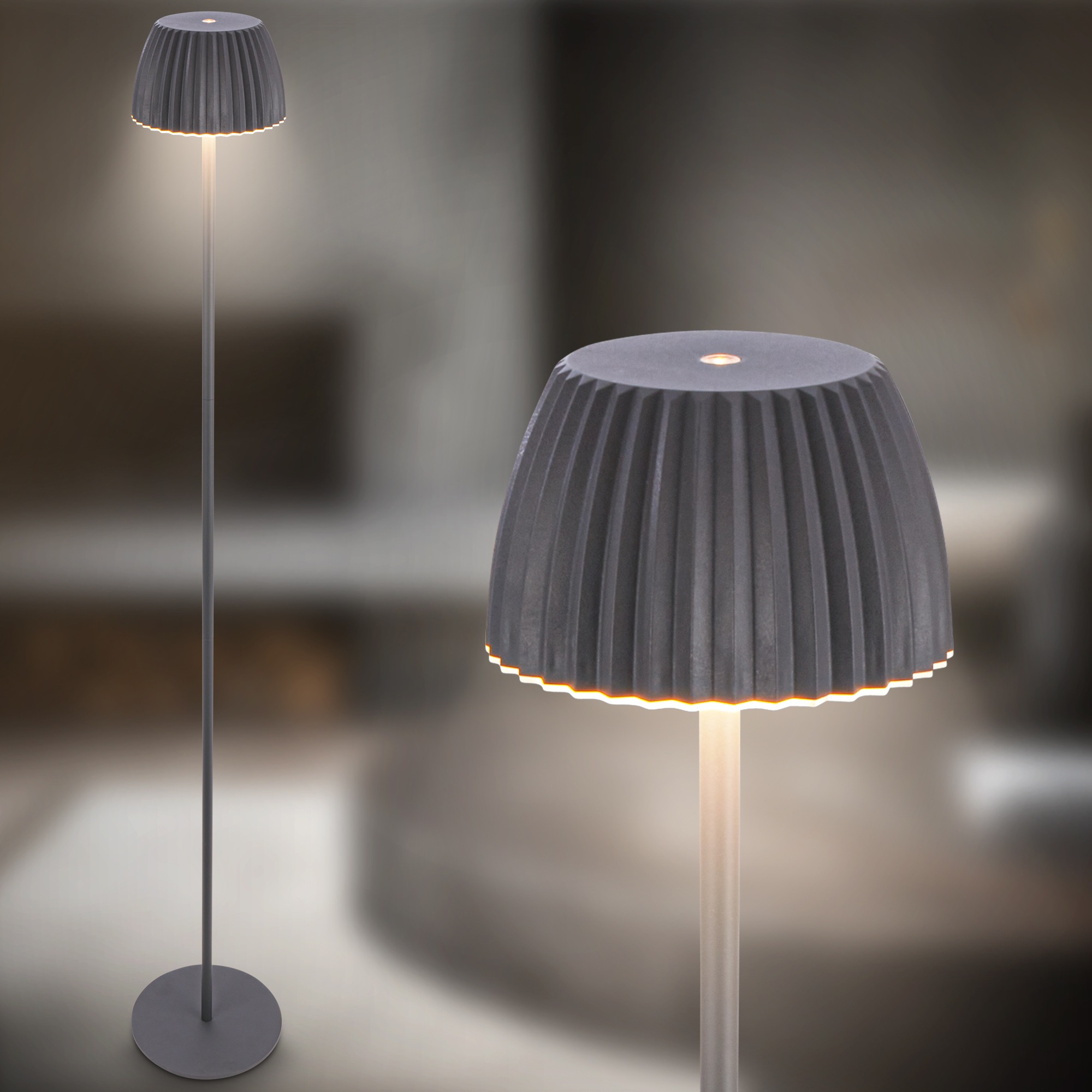 Briloner Leuchten LED Stehlampe »Akku LED Stehleuchte Riffle«