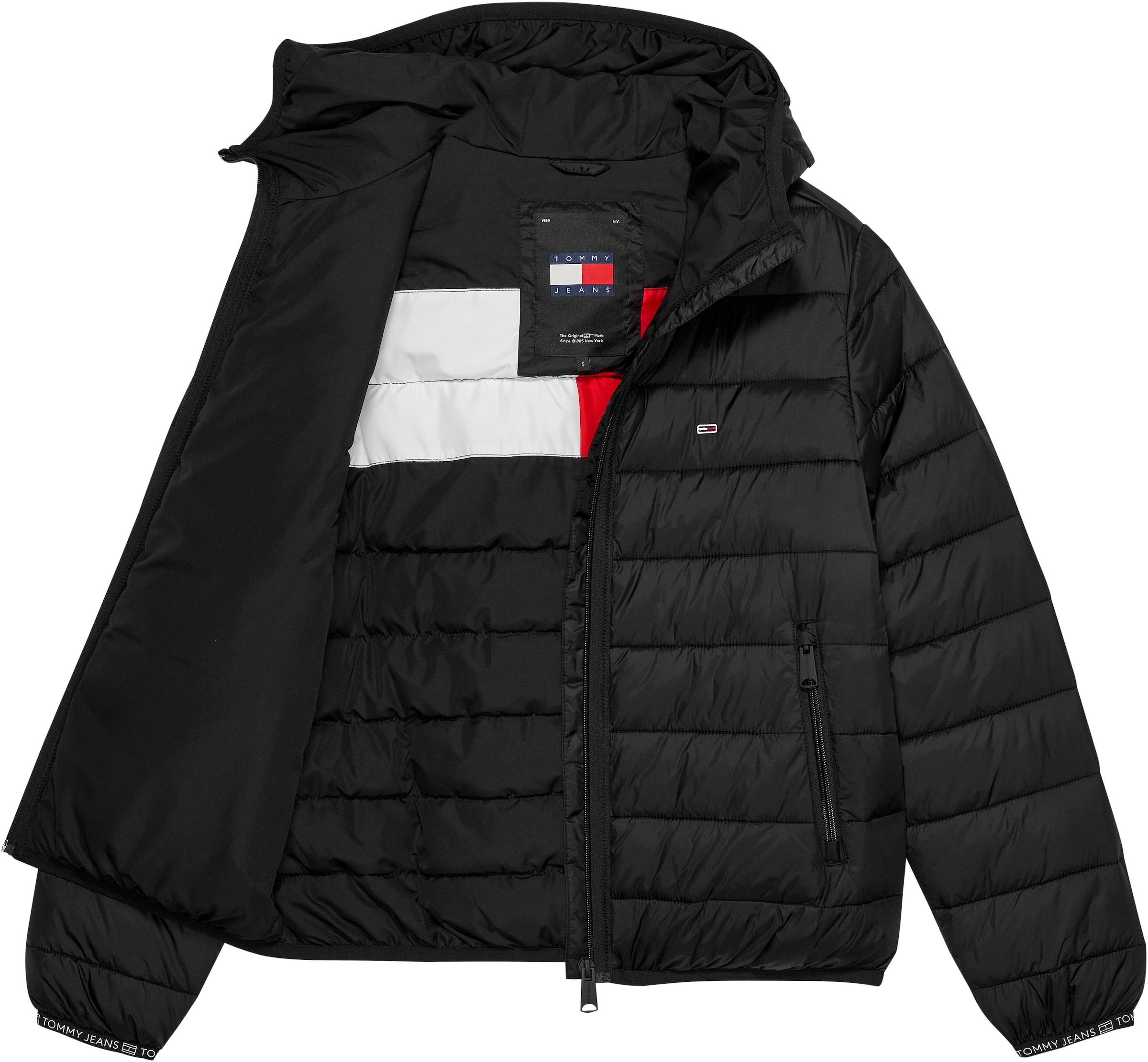 Tommy Jeans Steppjacke »TJW QUILTED TAPE HOOD JACKET EXT«, mit Kapuze, mit Kapuze