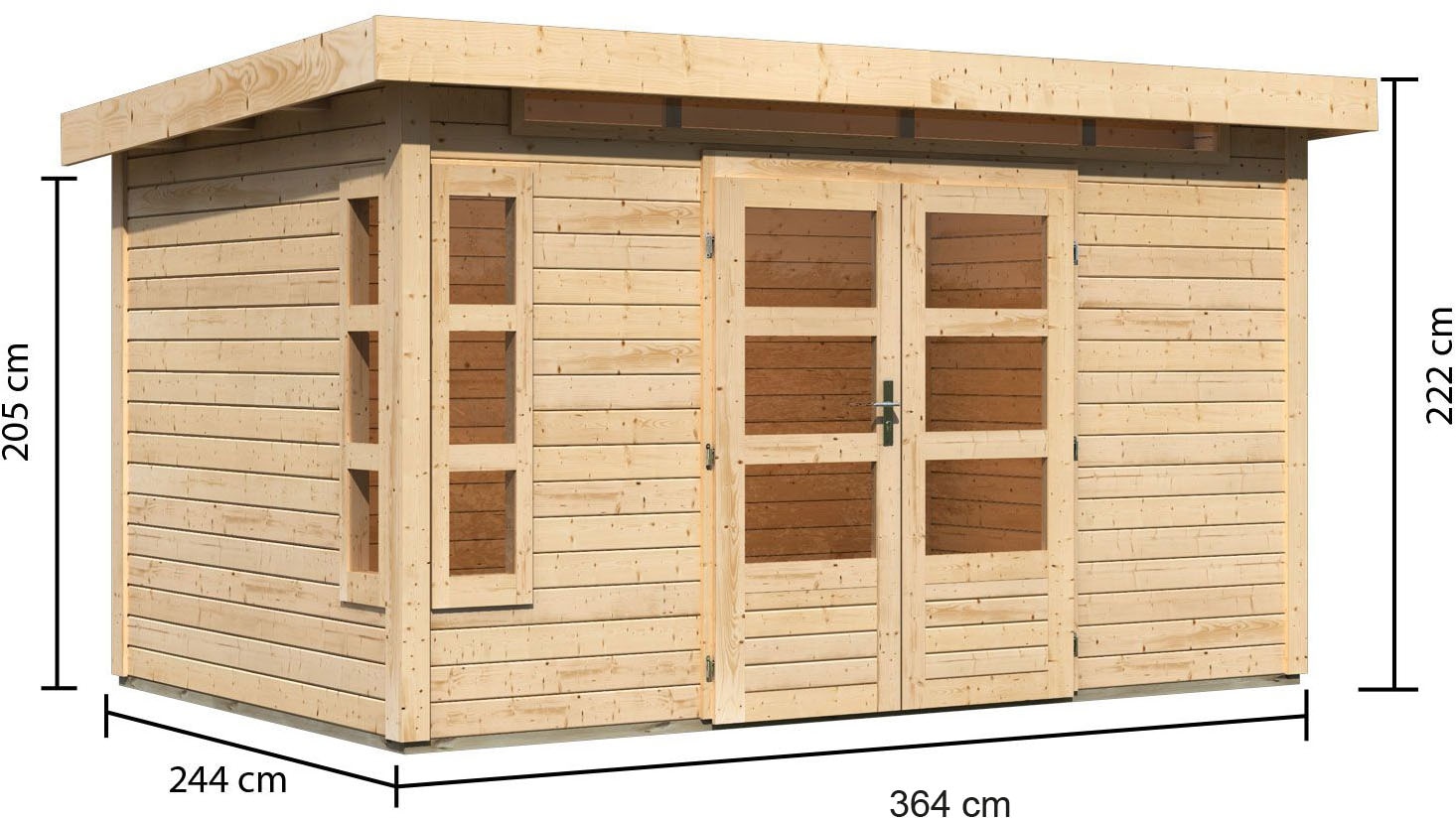 Karibu Gartenhaus »Kolimasee 7« naturbelassen