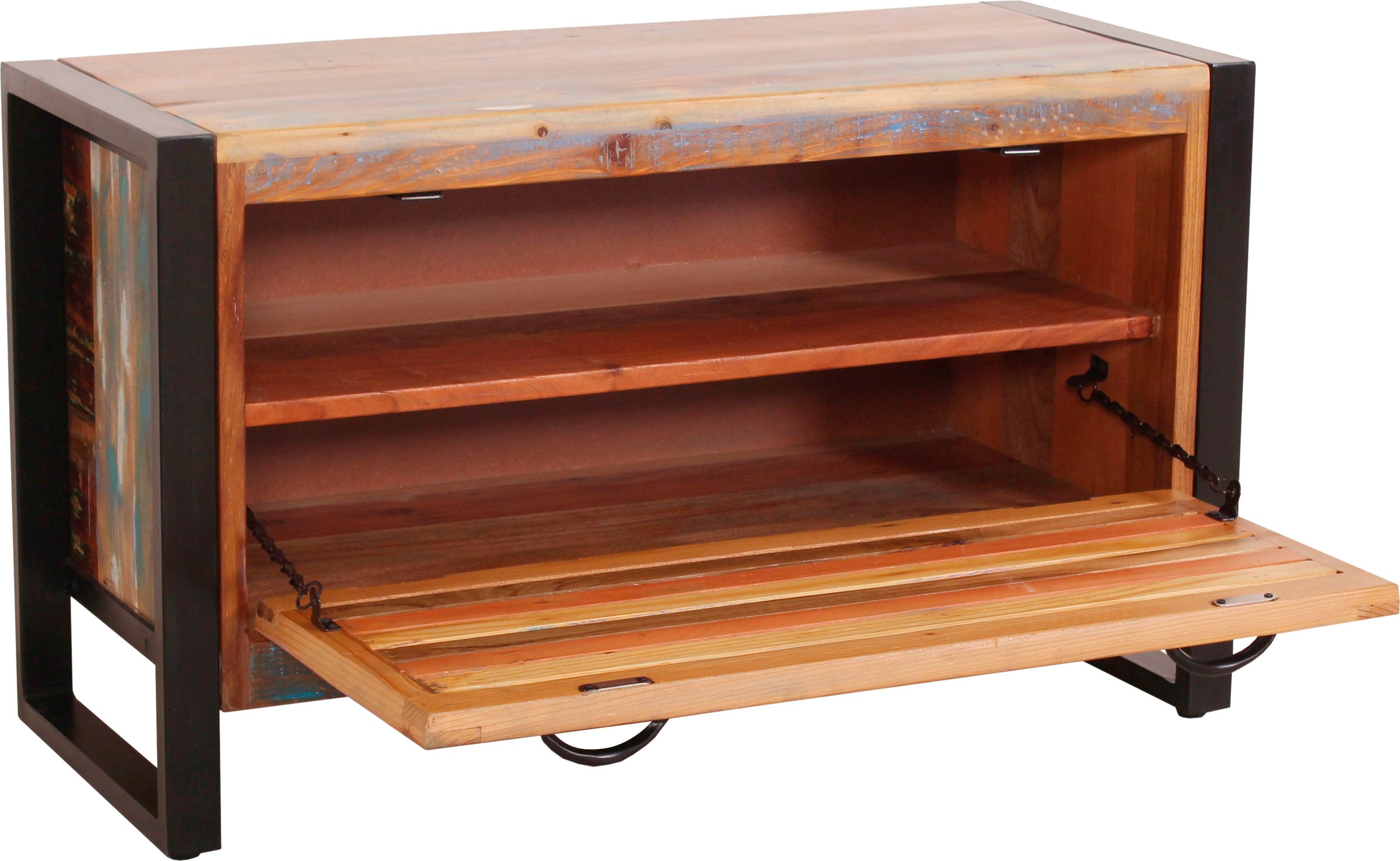 SIT Garderoben-Set »Fiume«, (7 St.), im Vintage Stil, rcyceltes Altholz in Lamellen Optik