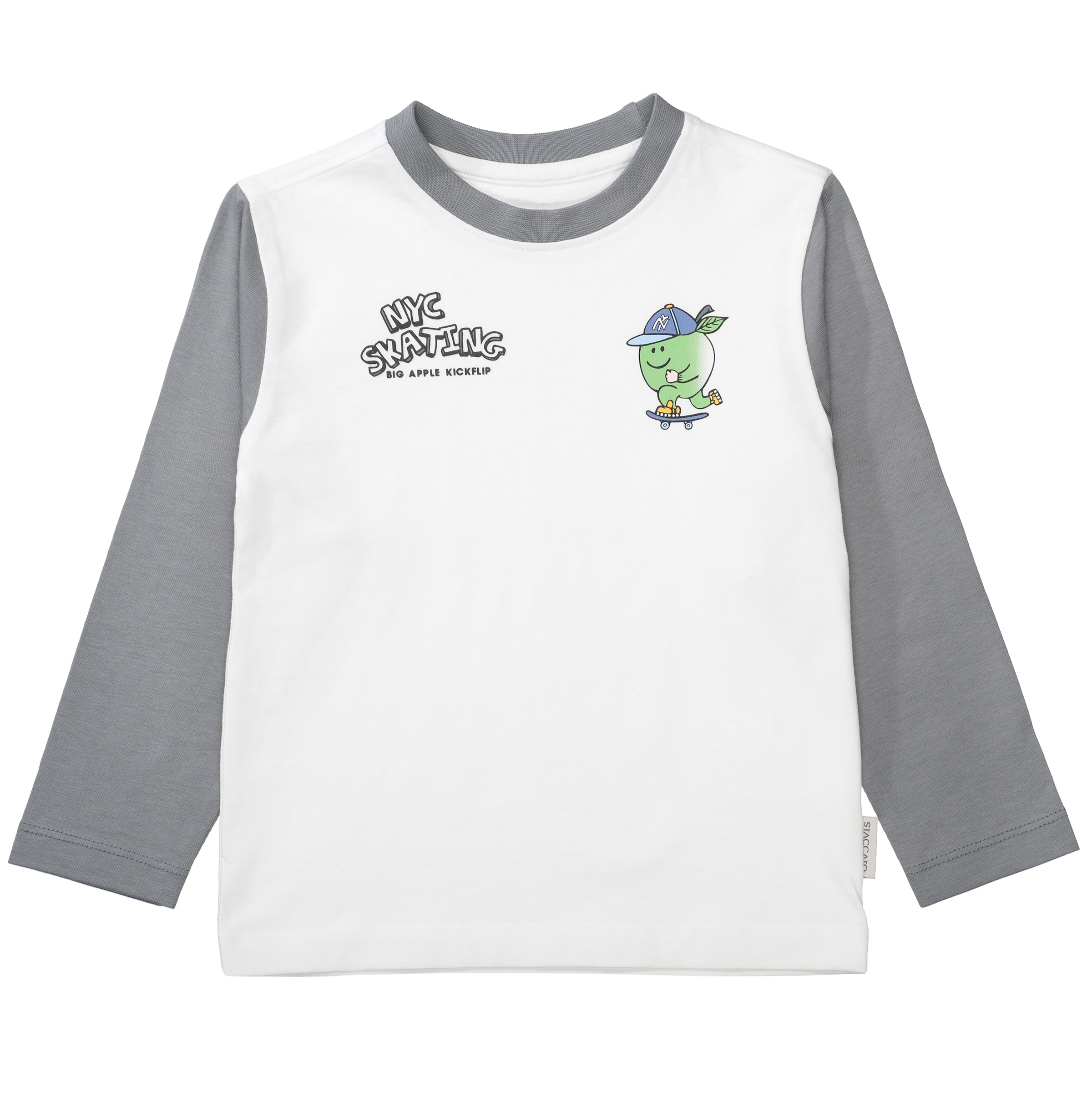 STACCATO Langarmshirt 2 tlg. 2er Pack, mit Letter-Prints und Colorblocking, für Boys