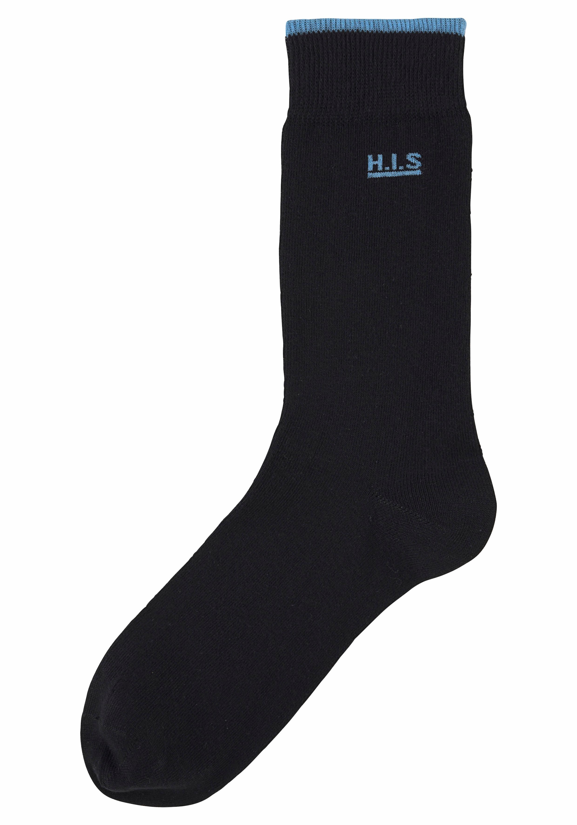 H.I.S Socken, (Packung, 7 Paar), mit farbigen Bündchen