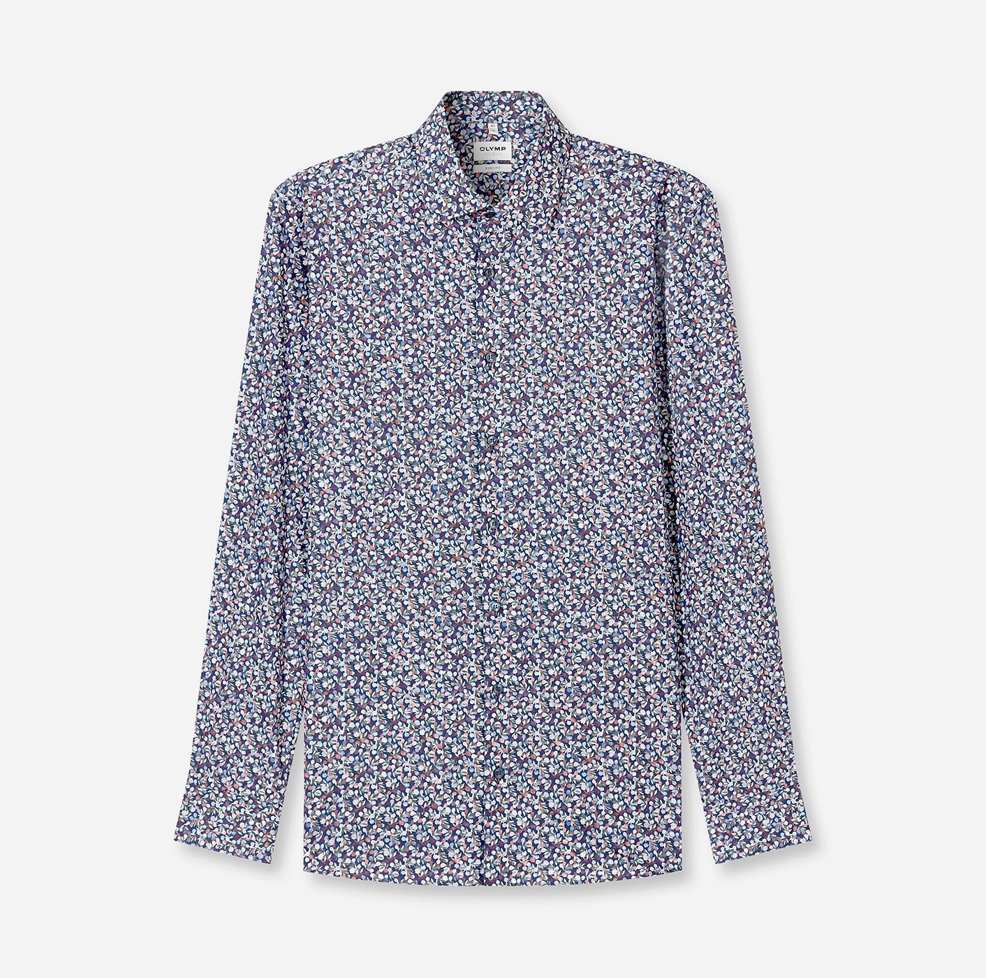OLYMP Langarmhemd »Level Five« Businesshemd, body fit, New York Kentkragen, florales Muster