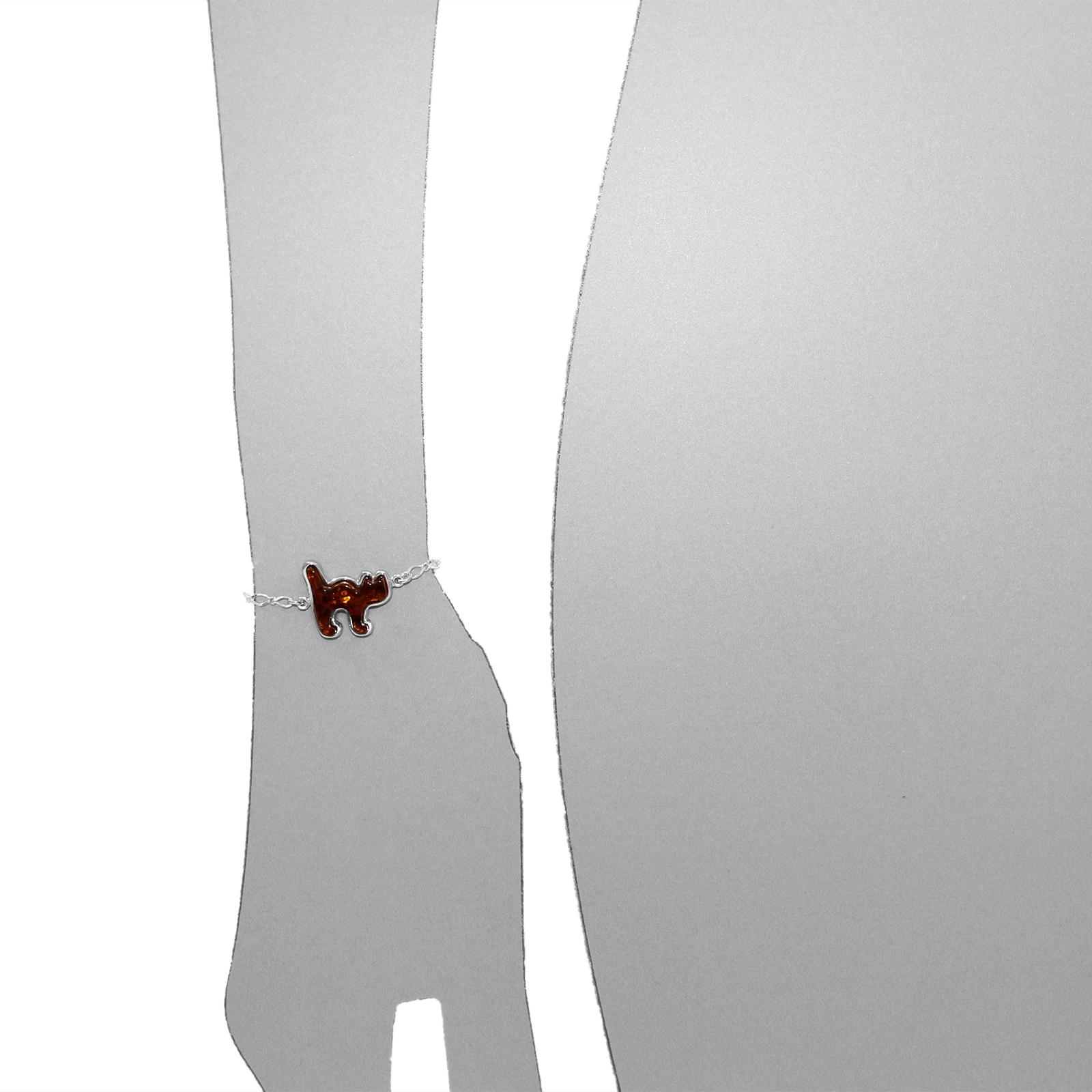 OSTSEE-SCHMUCK Armband »- Katze - Silber 925/000 - Bernstein«