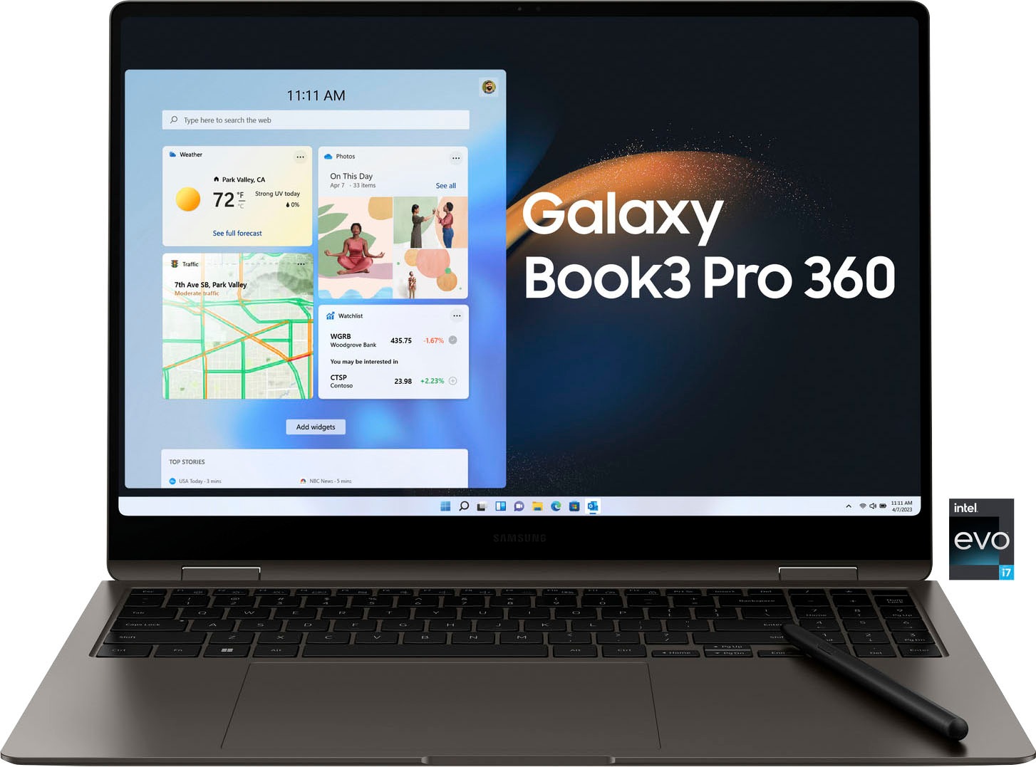Samsung Convertible Notebook »Galaxy Book3 Pro 360«, 40,62 cm, / 16 Zoll, Intel, Core i7, Iris Xe Graphics, 512 GB SSD