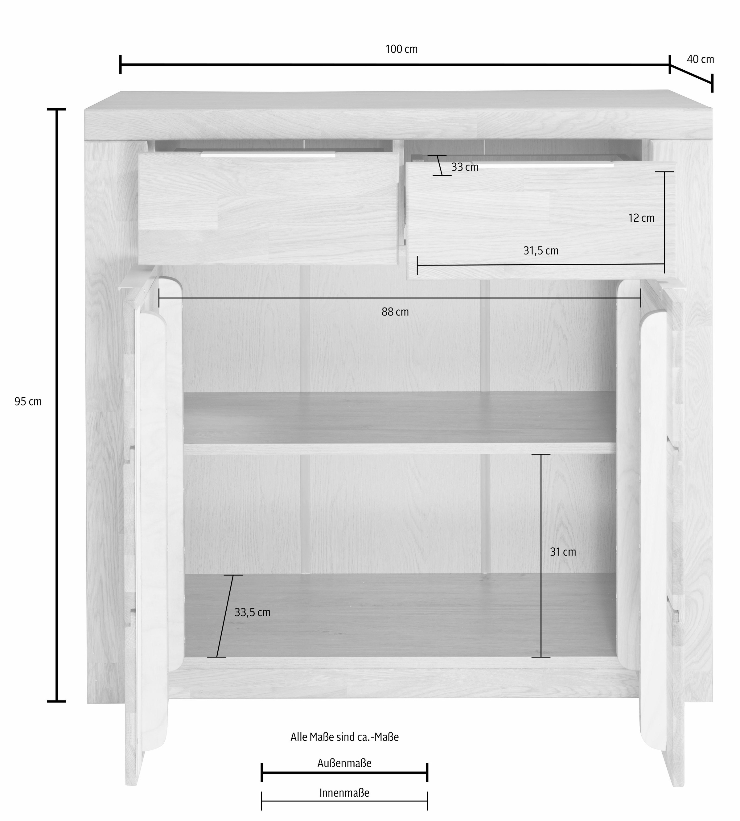 Home affaire Kommode »Zara«, Breite 100 cm