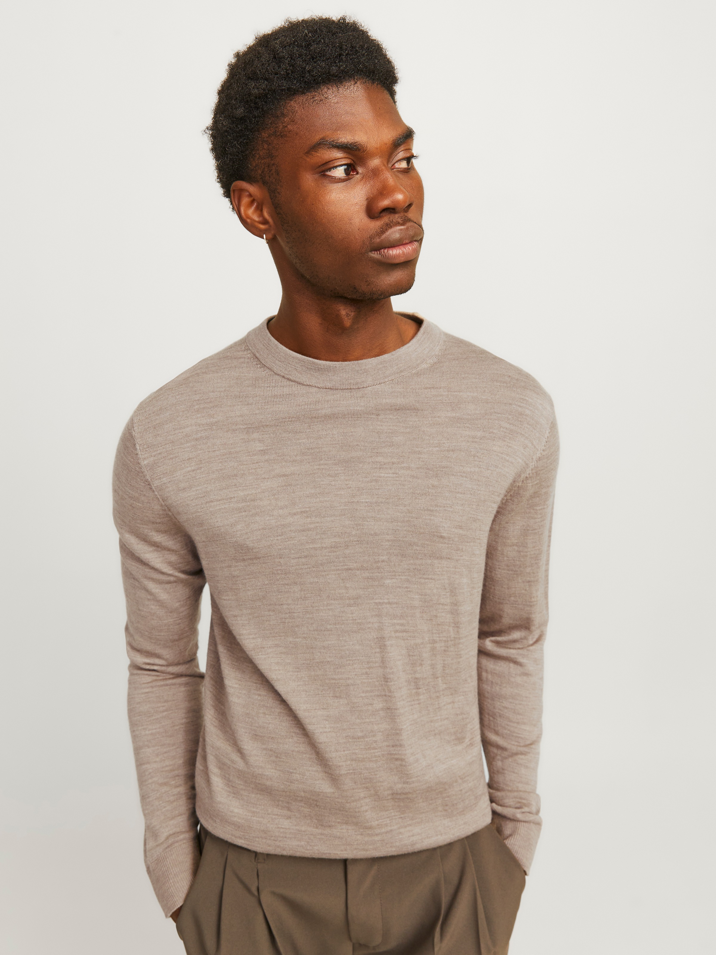 Jack & Jones Rundhalspullover »JPRBLAMARK MERINO KNIT CREW NECK LN«