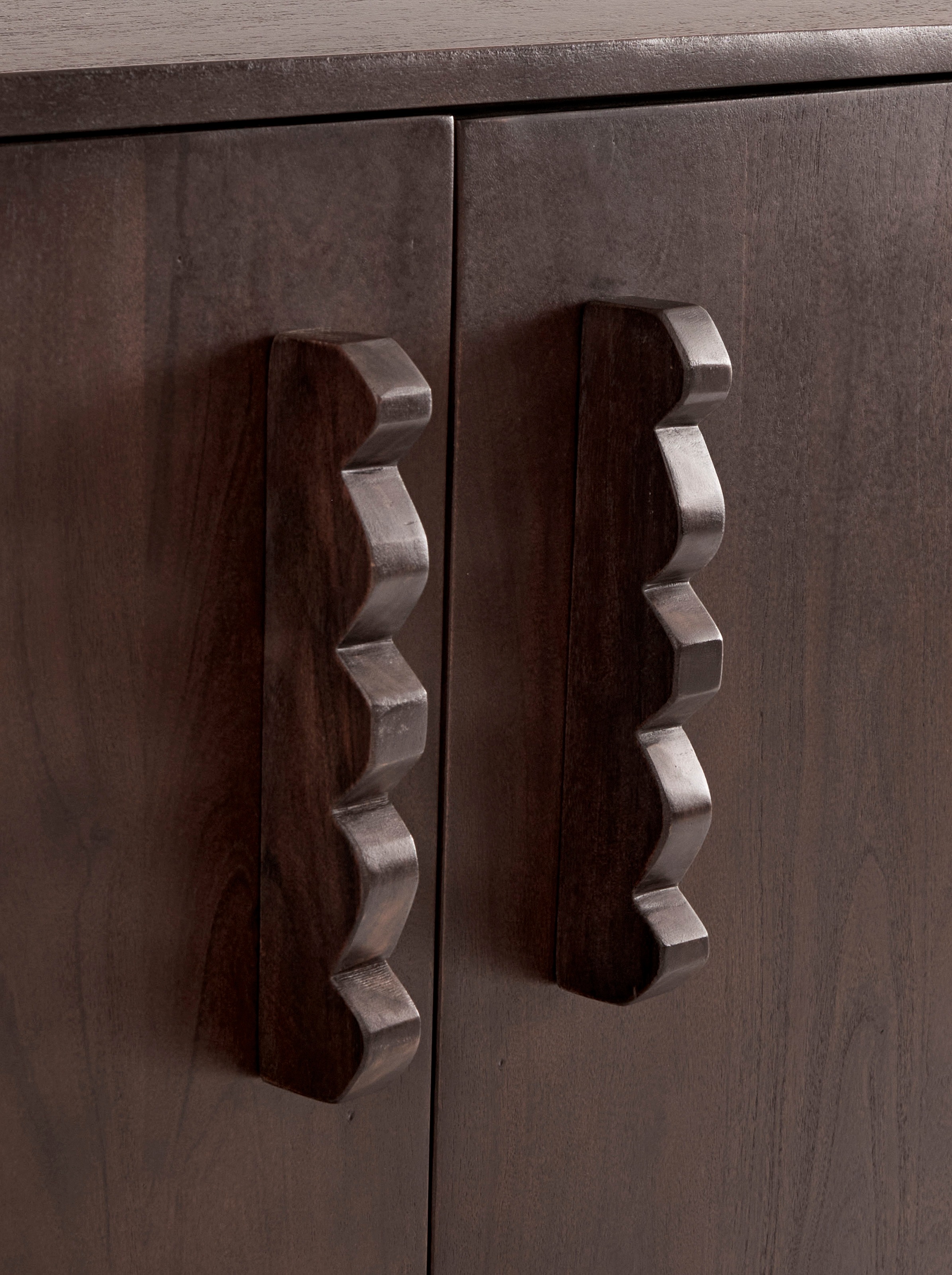 LeGer Home by Lena Gercke Sideboard »EMINA«, Akazie Massivholz, 146cm Kommode, mit Soft-Close und Designgriffen