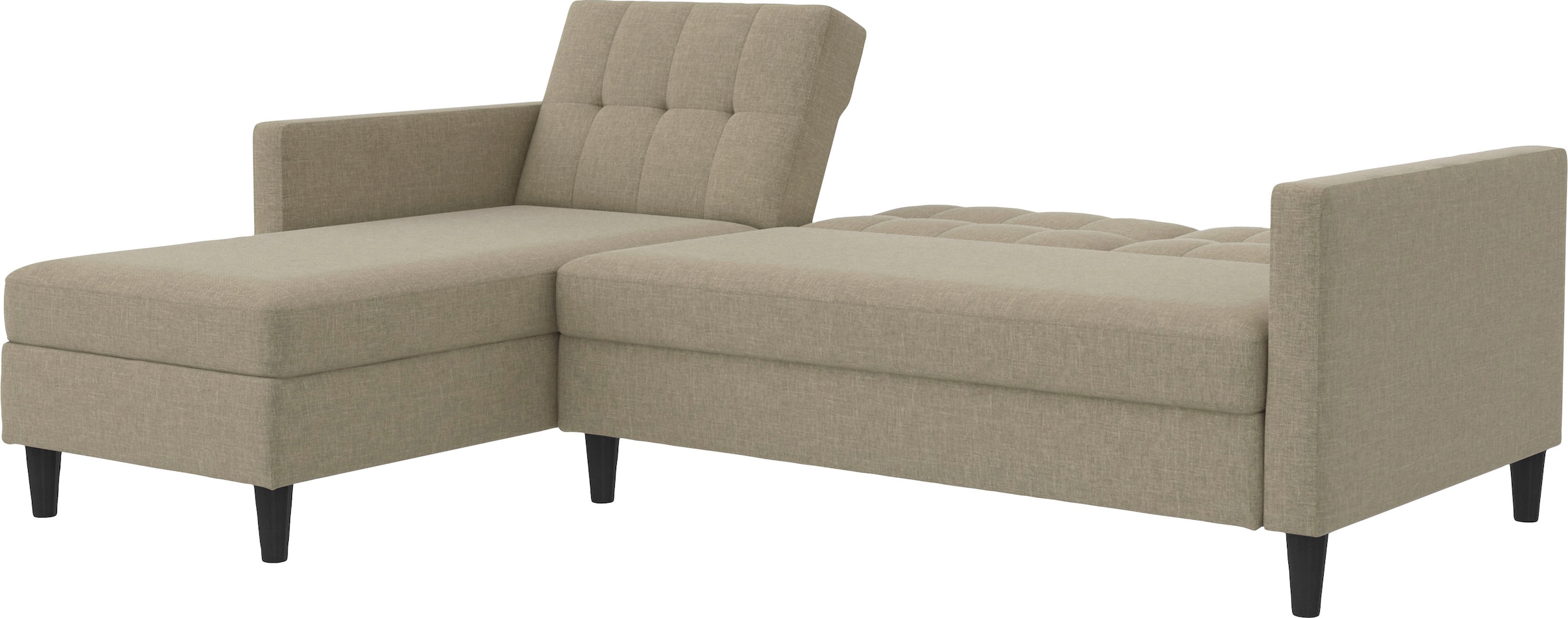 Dorel Home Ecksofa »Hartford II«, mit Bettfunktion und Stauraum, Recamiere beidseitig montierbar