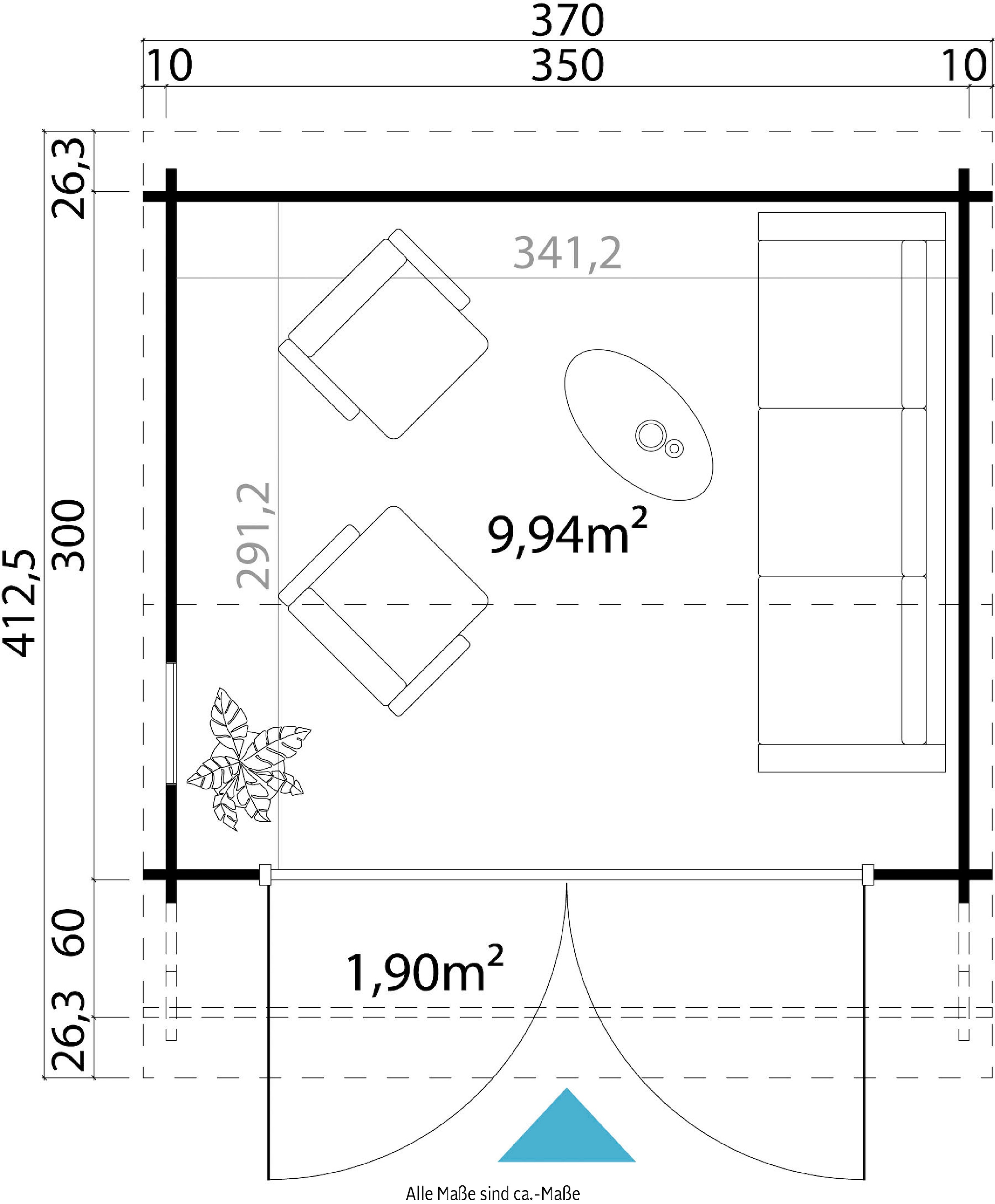 LASITA MAJA Gartenhaus »JUBILEE«, (Set, inkl. Fussbodenbretter zum verlegen)