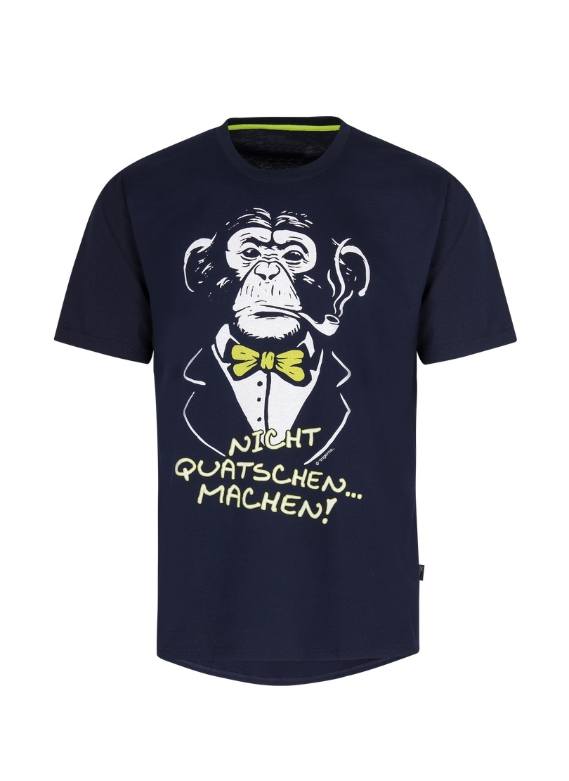 T-Shirt Trigema Spruch« T-Shirt »TRIGEMA und mit Affen-Druckmotiv bei