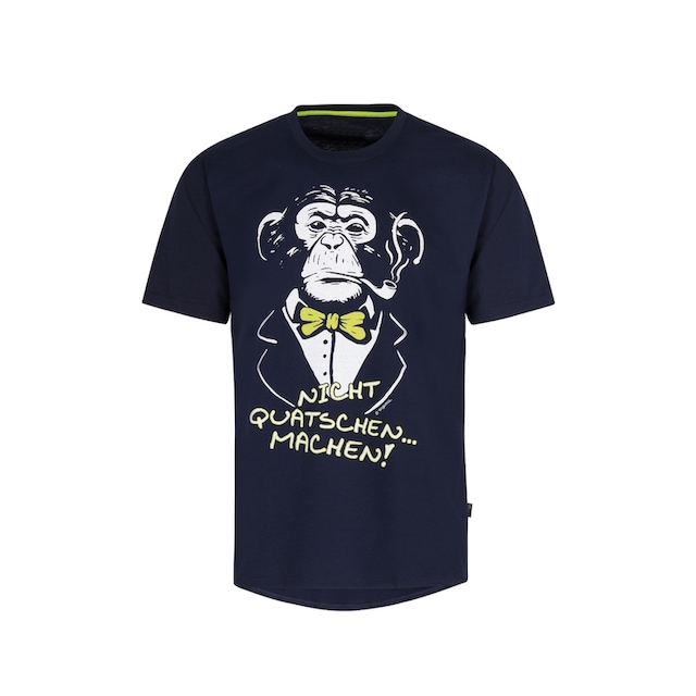 Trigema T-Shirt »TRIGEMA T-Shirt mit Affen-Druckmotiv und Spruch« bei
