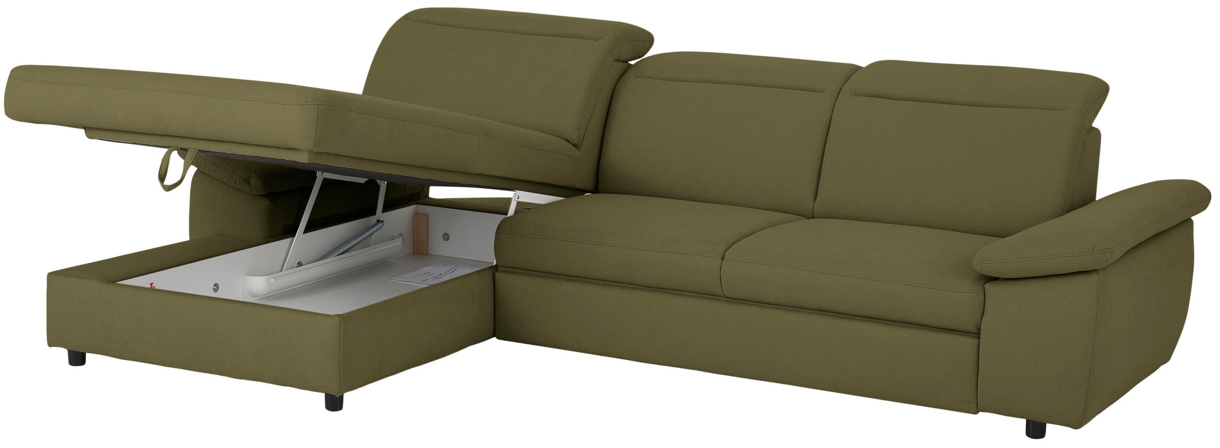 Home affaire Ecksofa »Mauritius L-Form«, mit Kopfteil- und Armlehnverstellung, mit Bettfunktion und Bettkasten