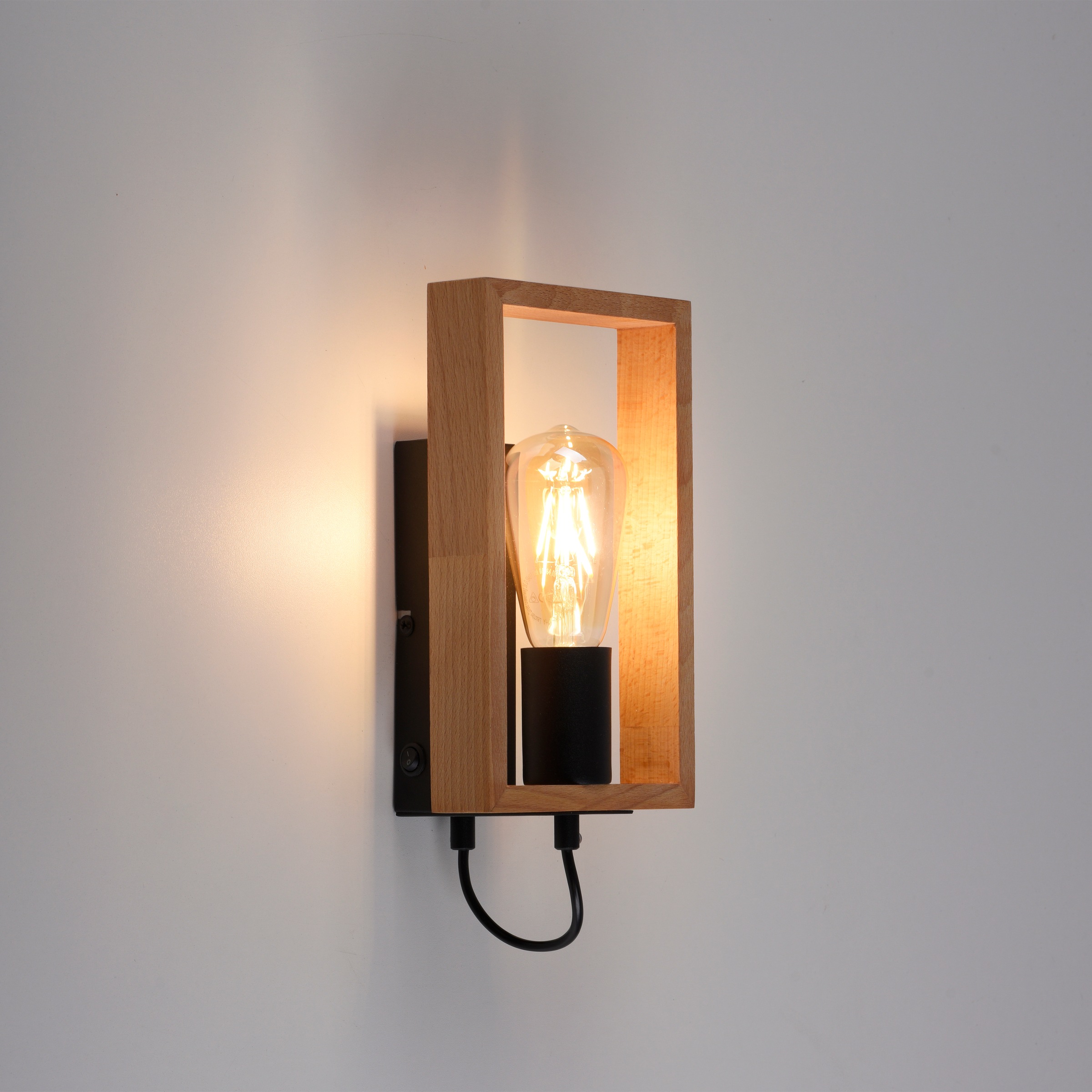JUST LIGHT Wandleuchte »FRANKY«, 1 flammig, Leuchtmittel E27 | ohne Leuchtmittel, ExklusiveE27, Schalter, Wippschalter