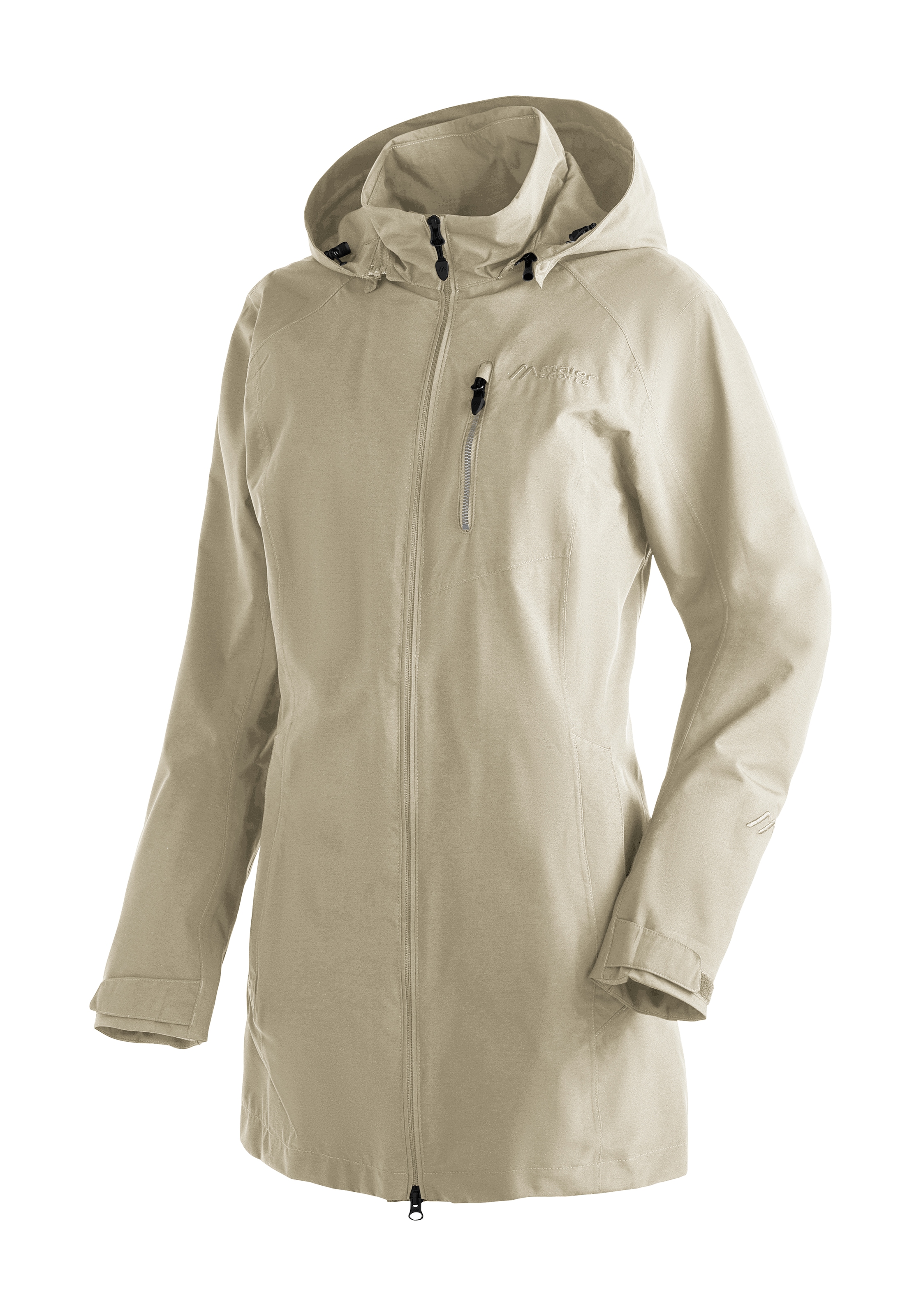Maier Sports Outdoorjacke »Perdura rec W«, Damen Funktionsmantel, wasserdichter Mantel mit Kapuze, Wanderjacke