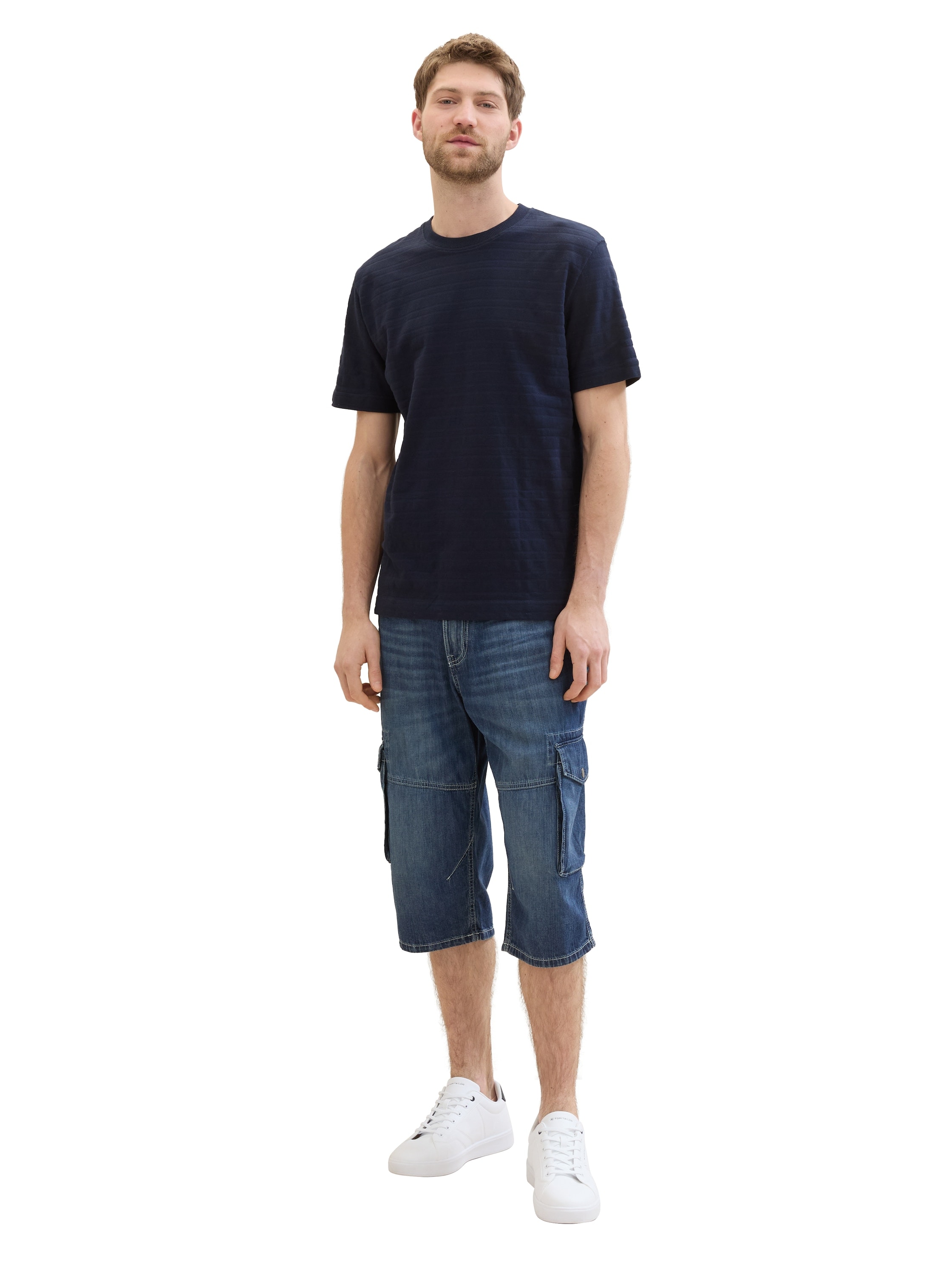 TOM TAILOR Jeansshorts »MORRIS OVERKNEE«, mit recycelter Baumwolle