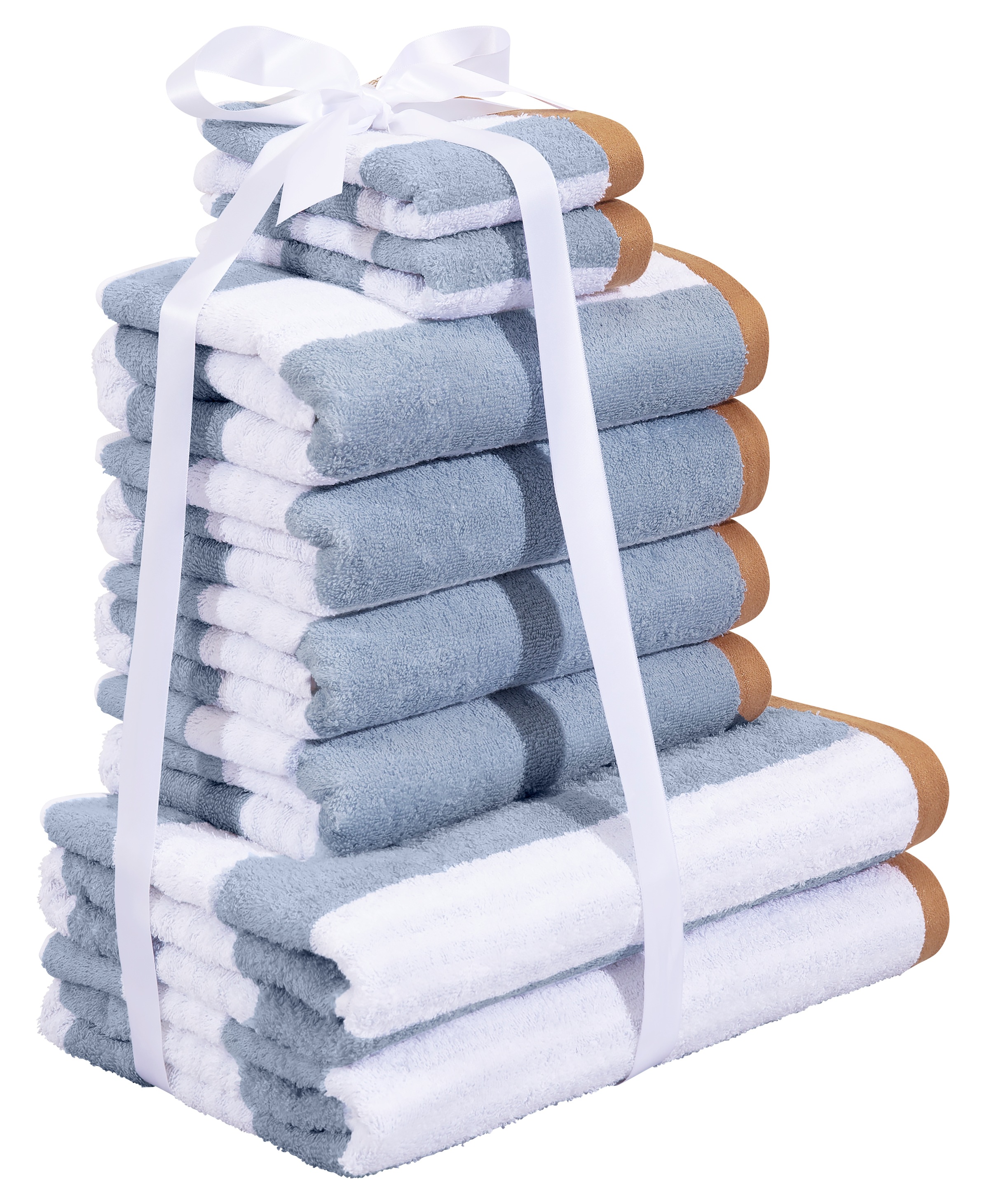 OTTO home Handtuch Set »Elenna, Handtücher, 100% Baumwolle, 500 gr/m², 8-tlg.« Set 8 Frottier Duschtücher, Handtücher, Gästehandtücher, modern, Streifen