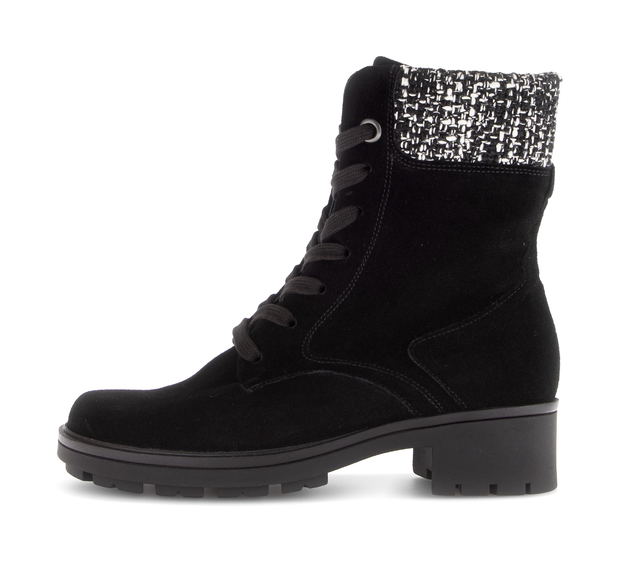 Gabor Schnürstiefelette  , Blockabsatz, Schnürboots in Bequemweite G (= weit)