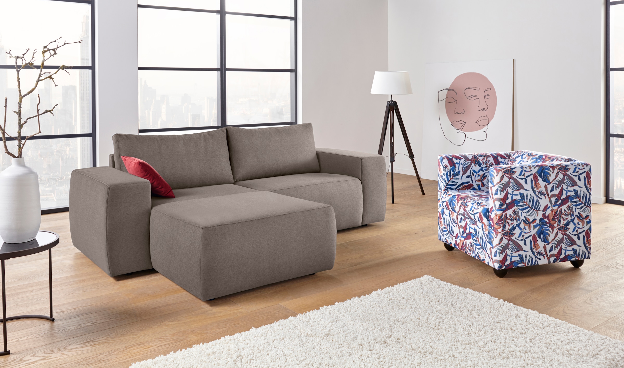 LOOKS by Wolfgang Joop Ecksofa »LooksII L-Form«, geradlinig und komfortabel