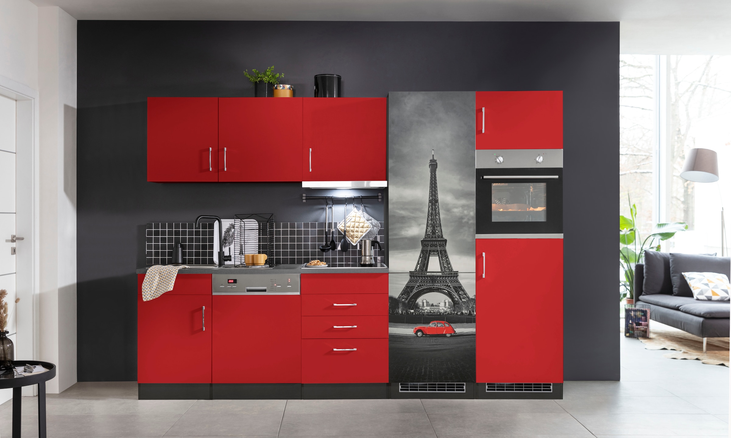 HELD MÖBEL Küchenzeile »Paris«, cm E-Geräten, Breite kaufen Raten mit auf 290