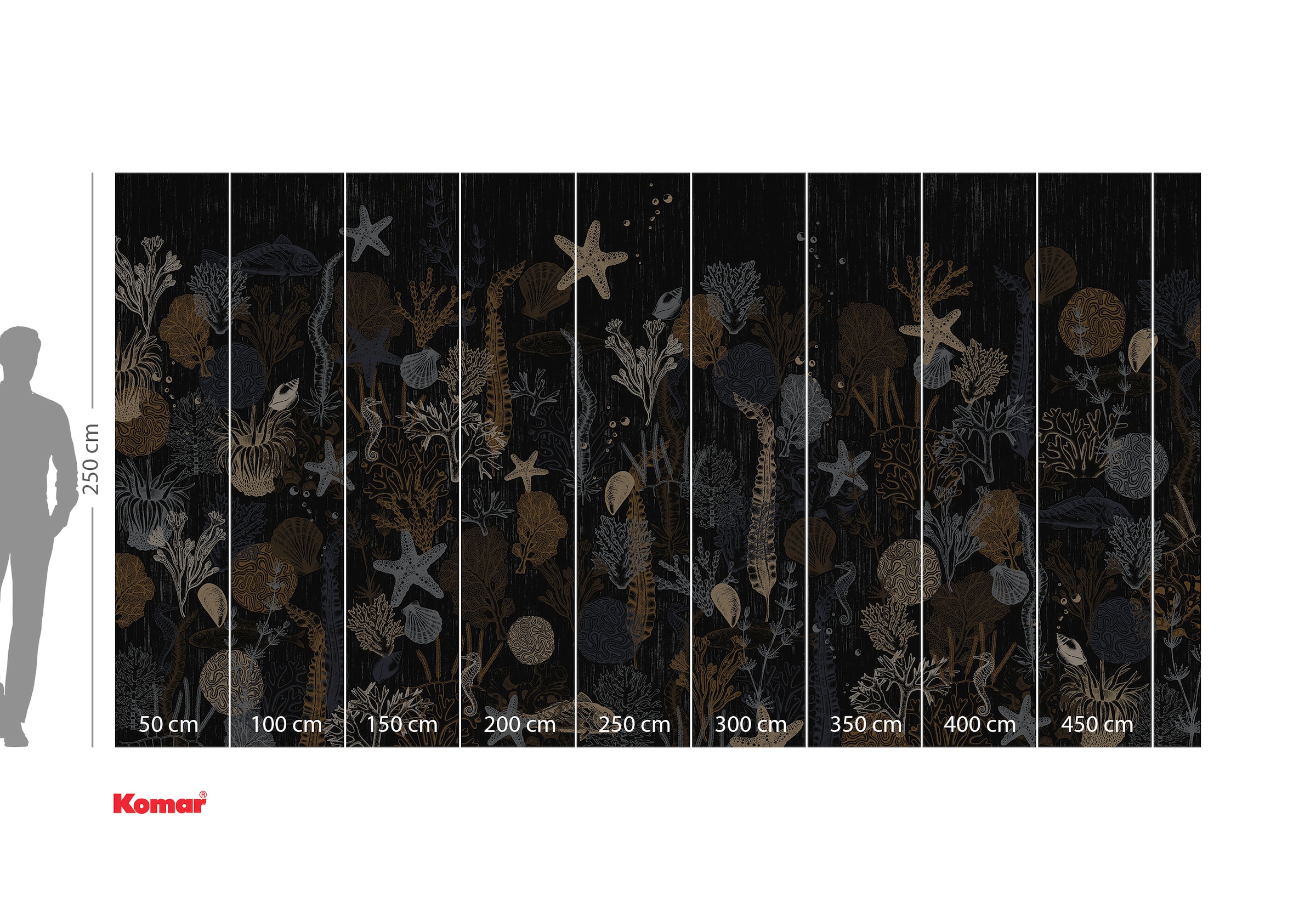 Komar Fototapete »Digitaldruck Vlies -  Deep Delight - Größe 500 x 250 cm« bedruckt | geblümt | gemustert | tropisch glatt Wohnzimmer, Schlafzimmer