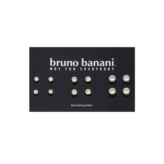 Bruno Banani Ohrstecker-Set »B00 25S/90/03«, (Set, 12 tlg.), mit Zirkonia  auf Raten kaufen