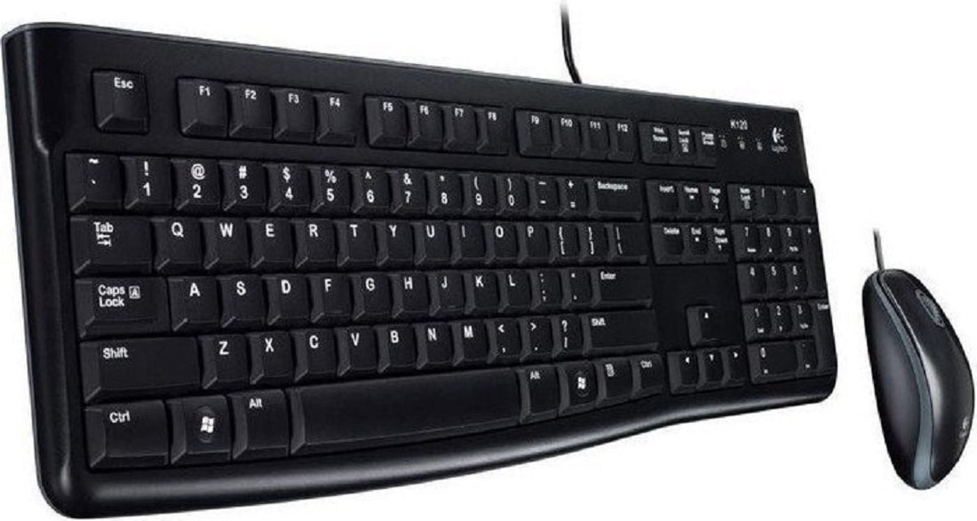 Logitech Tastatur- und Maus-Set »Desktop MK120 - US INT'L NSEA-Layout«